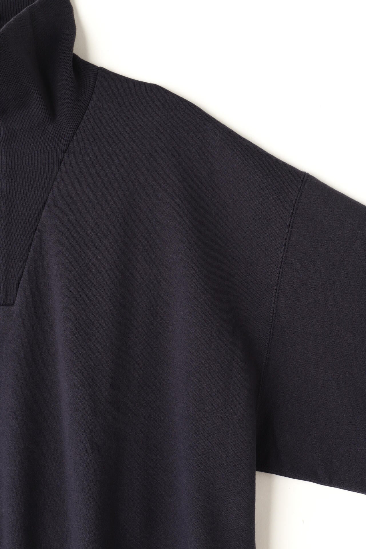 Y / ORGANIC COTTON BLEND HEAVY WEIGHT FLEECE HALF ZIP