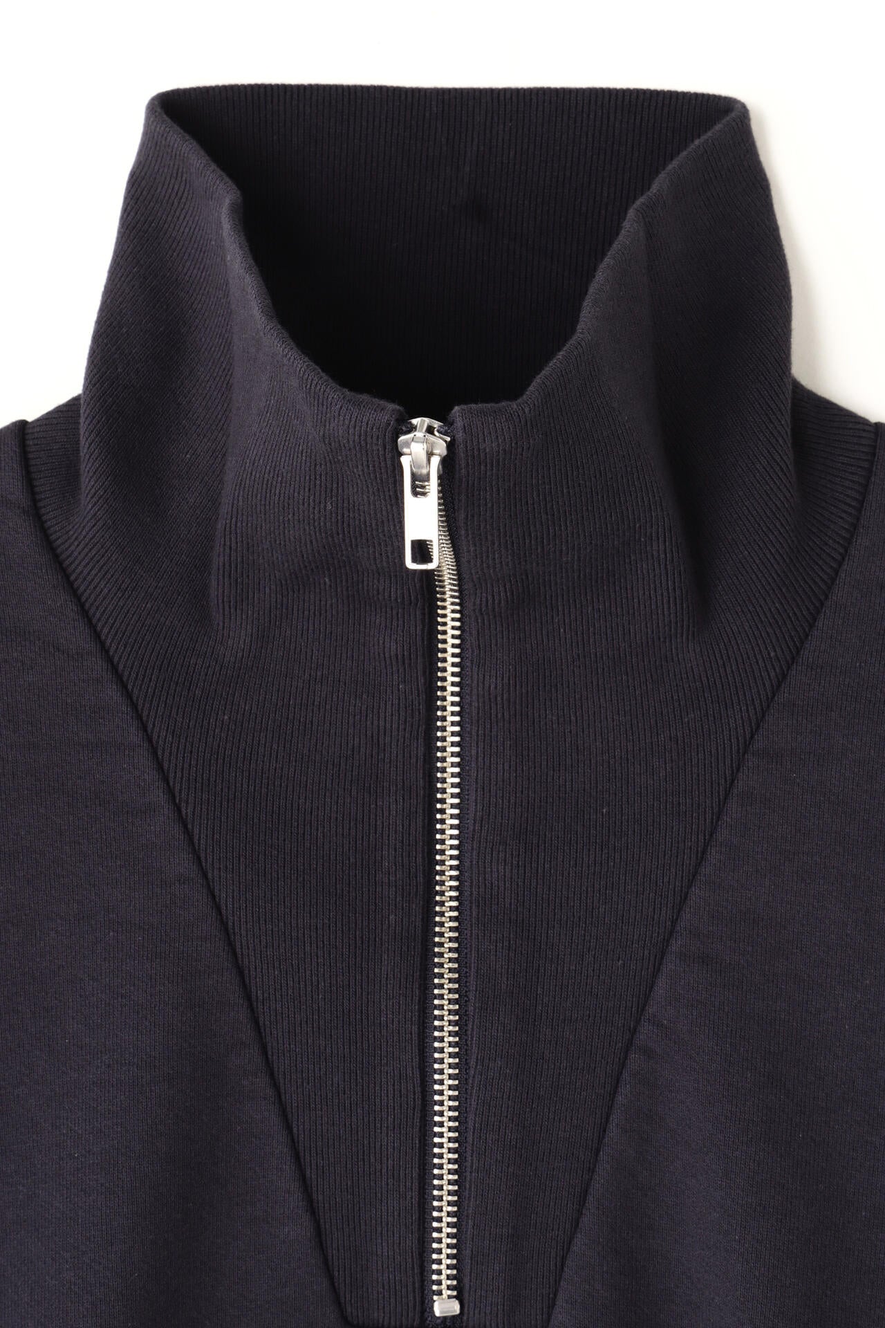 Y / ORGANIC COTTON BLEND HEAVY WEIGHT FLEECE HALF ZIP