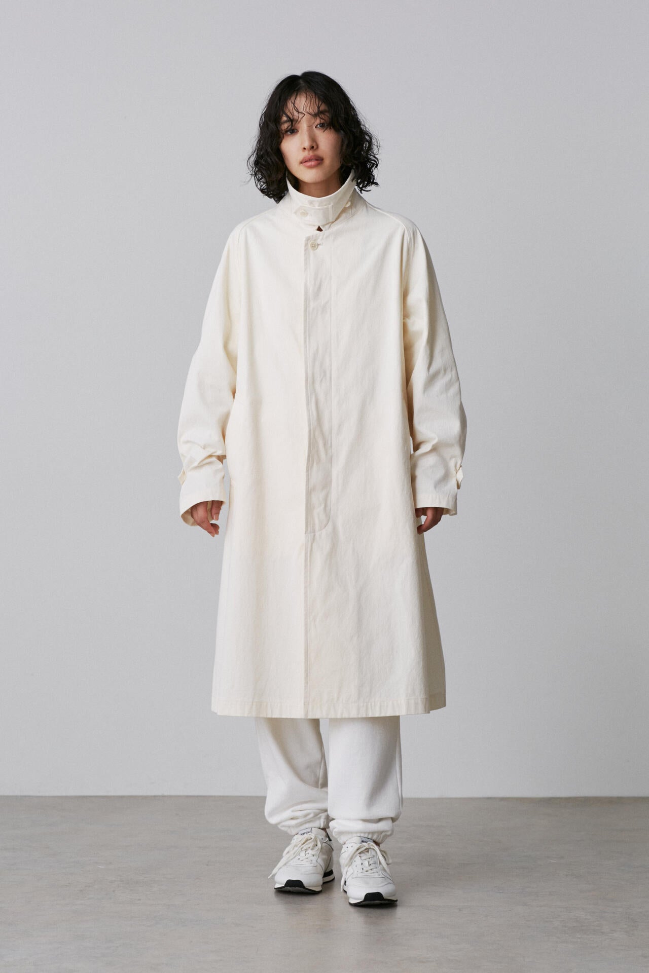 Y / ORGANIC COTTON TWILL COAT