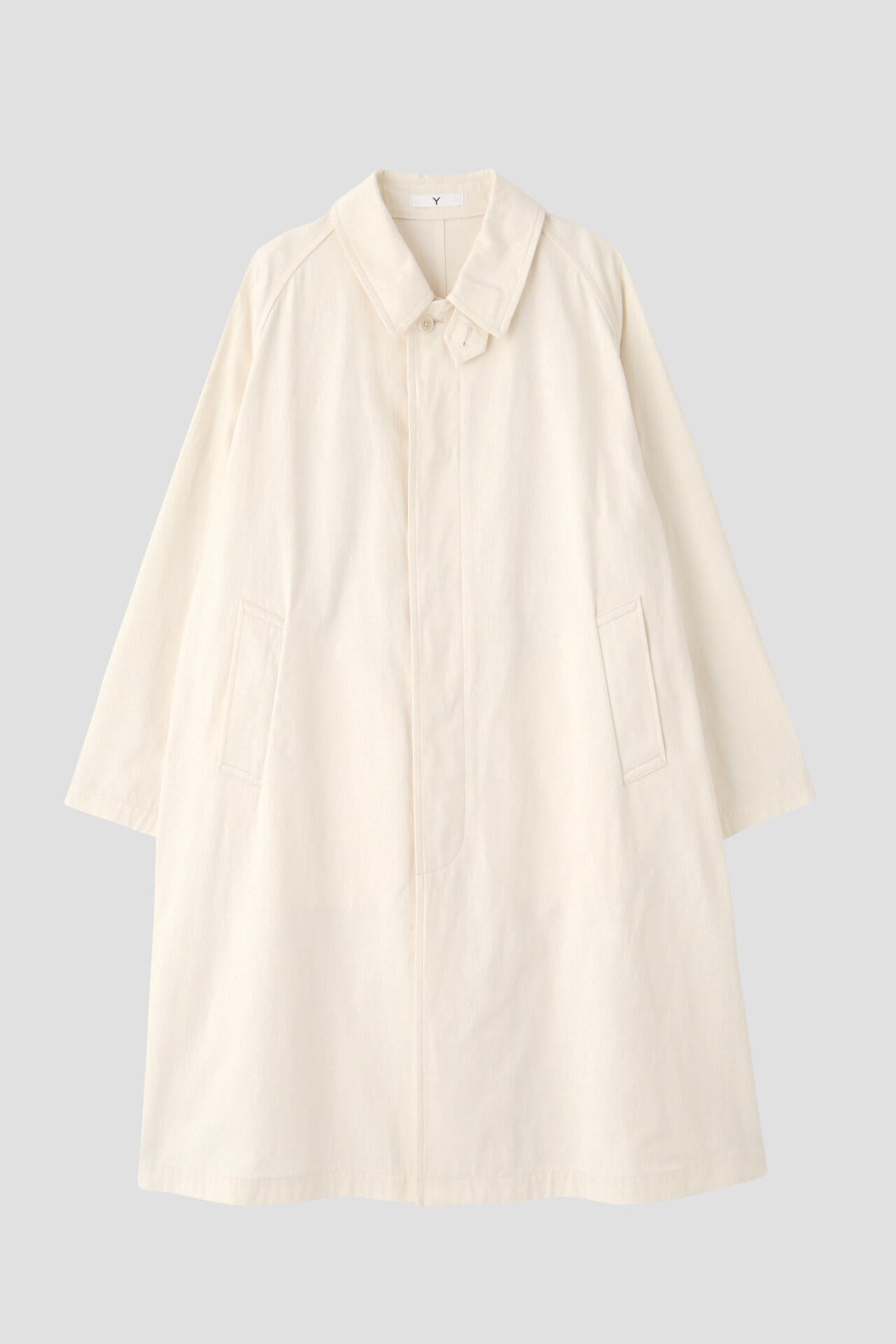 Y / ORGANIC COTTON TWILL COAT