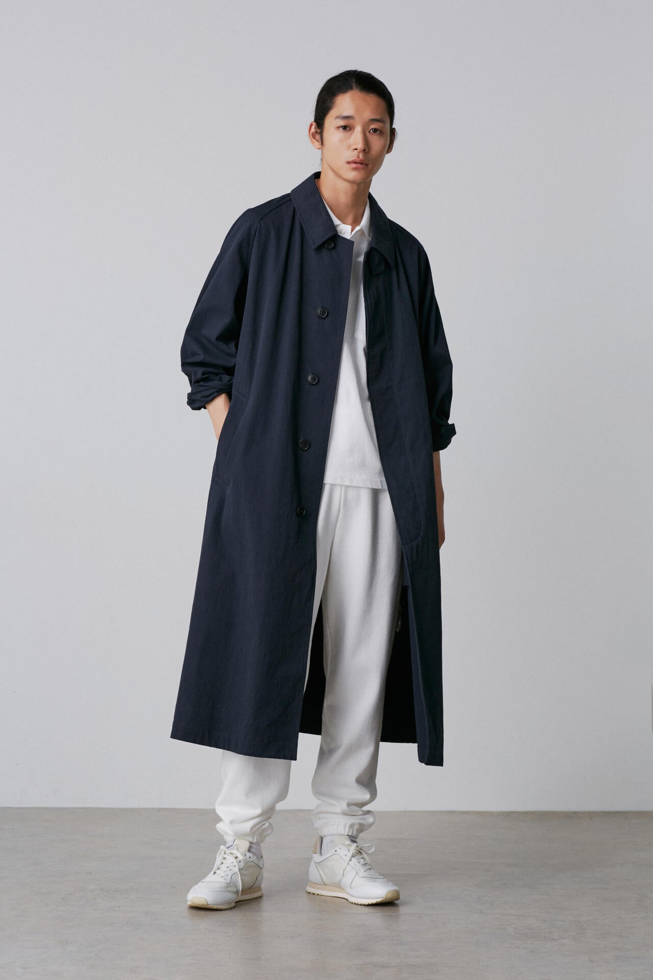 Y / ORGANIC COTTON TWILL COAT