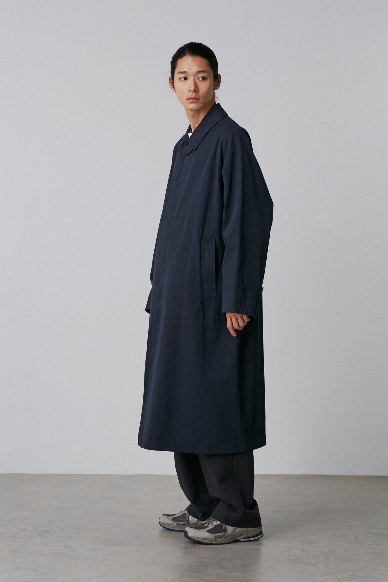 Y / ORGANIC COTTON TWILL COAT