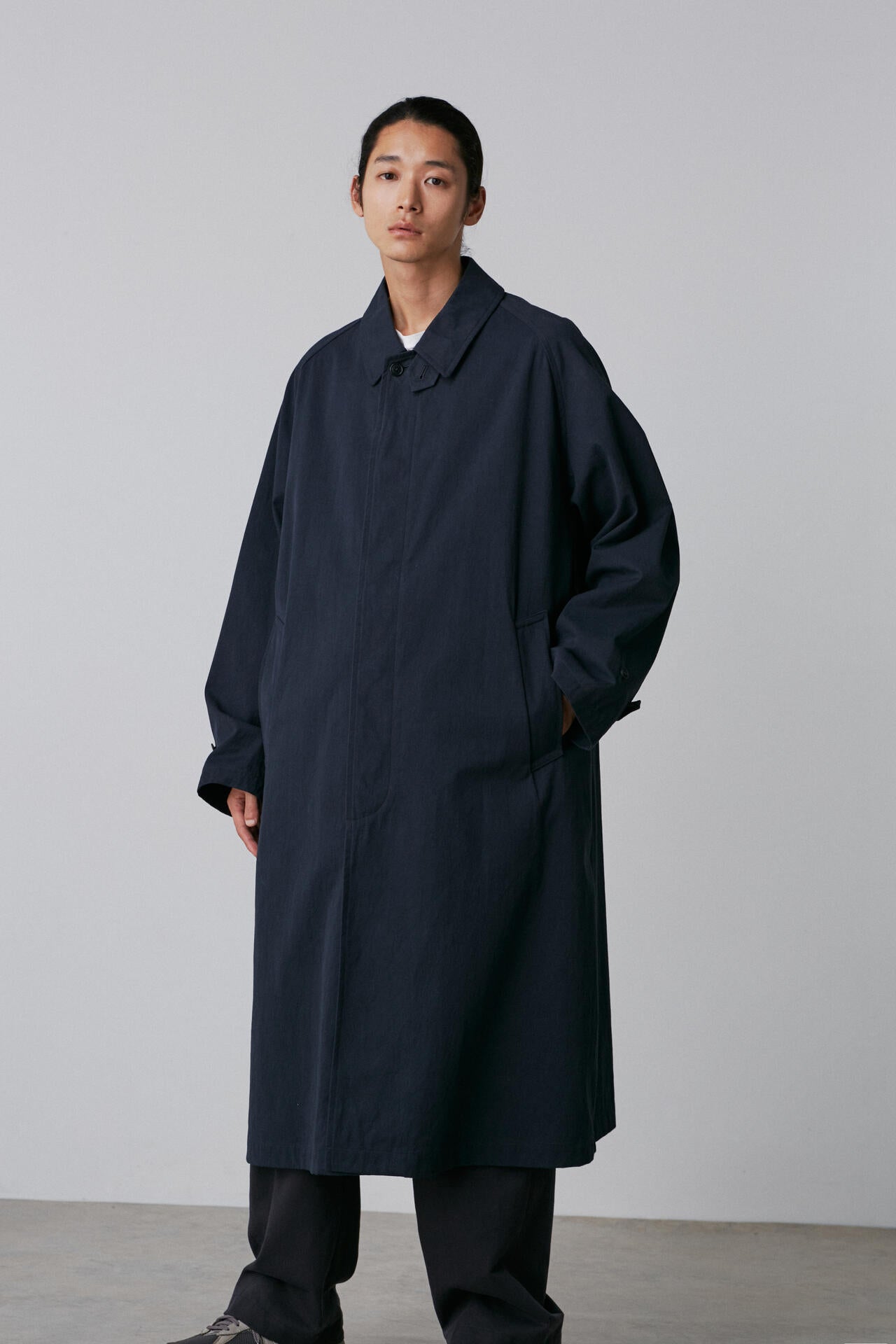 Y / ORGANIC COTTON TWILL COAT