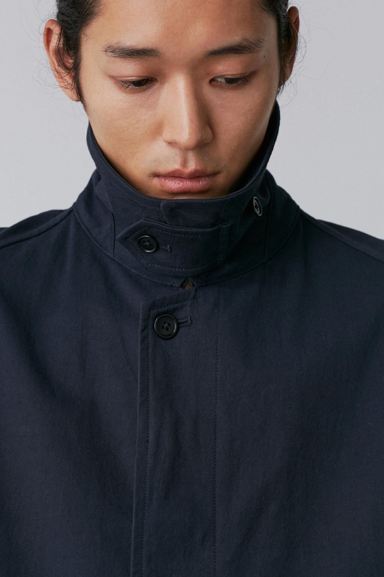 Y / ORGANIC COTTON TWILL COAT