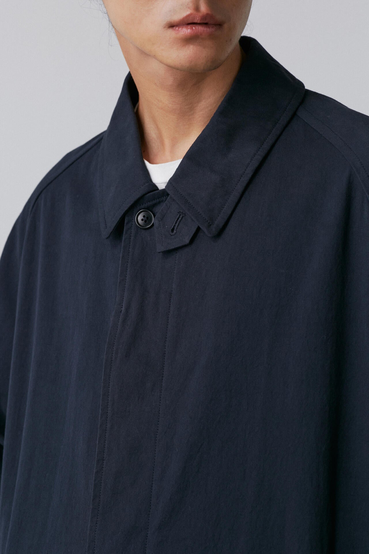 Y / ORGANIC COTTON TWILL COAT