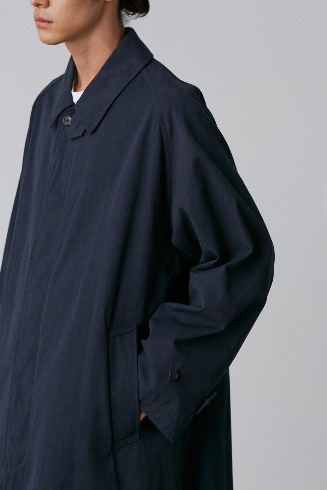 Y / ORGANIC COTTON TWILL COAT