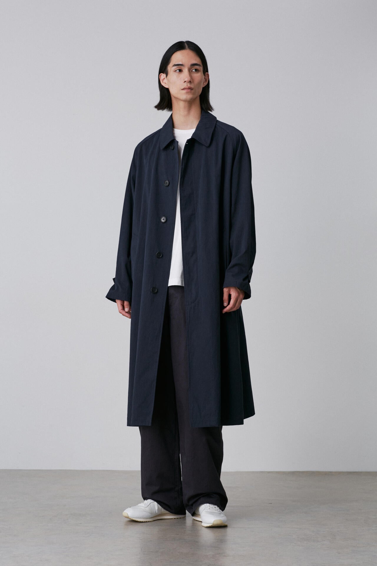 Y / ORGANIC COTTON TWILL COAT