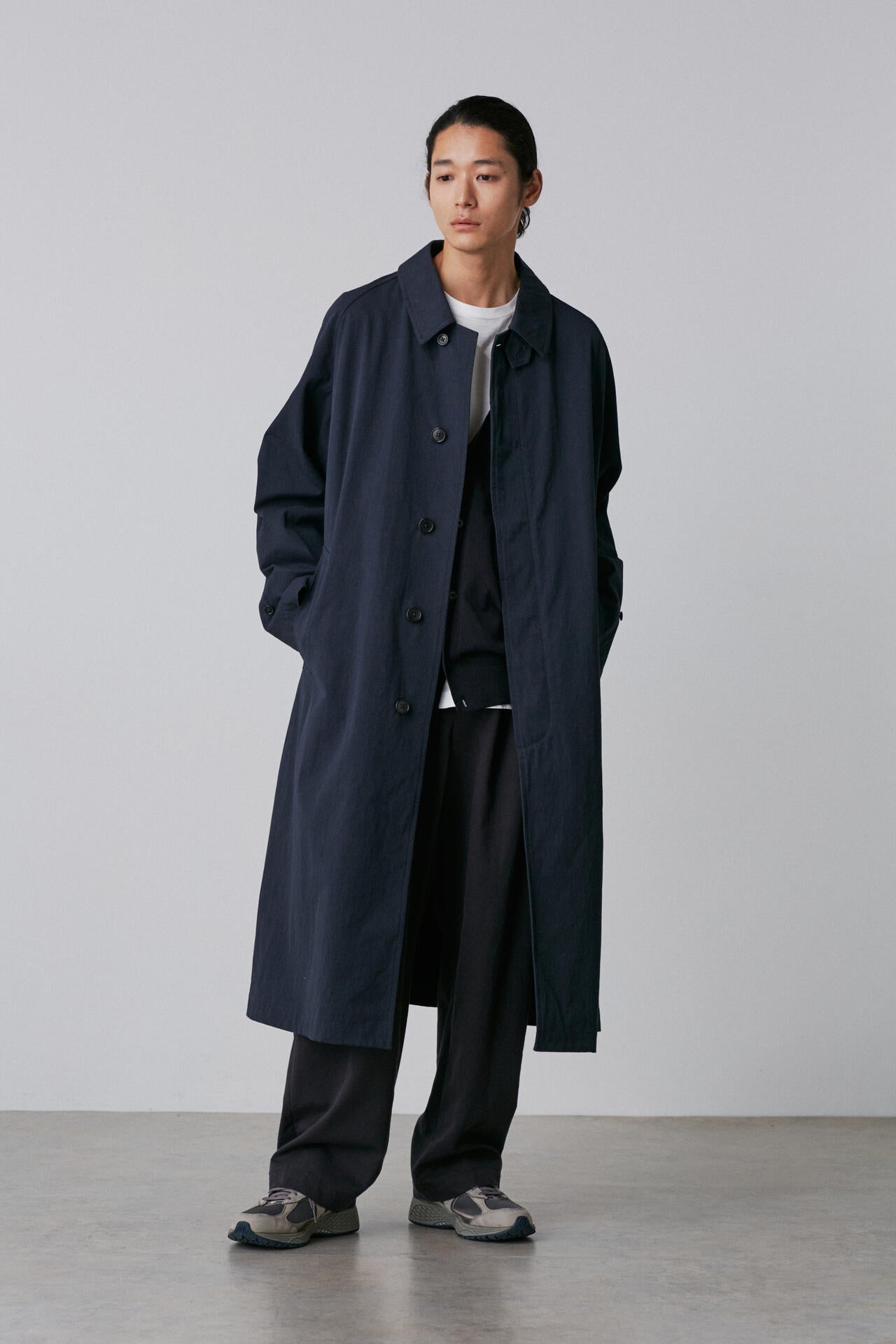 Y / ORGANIC COTTON TWILL COAT