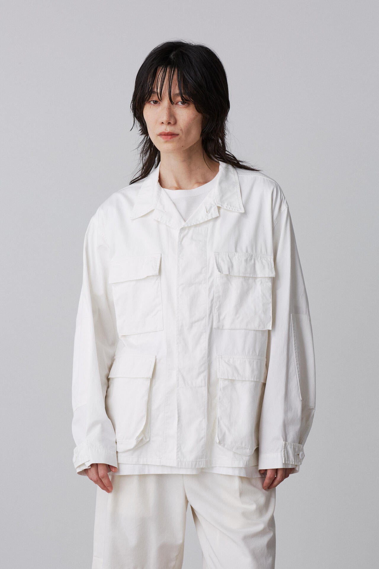 Y / ORGANIC COTTON HIGH DENSITY SATIN BLOUSON