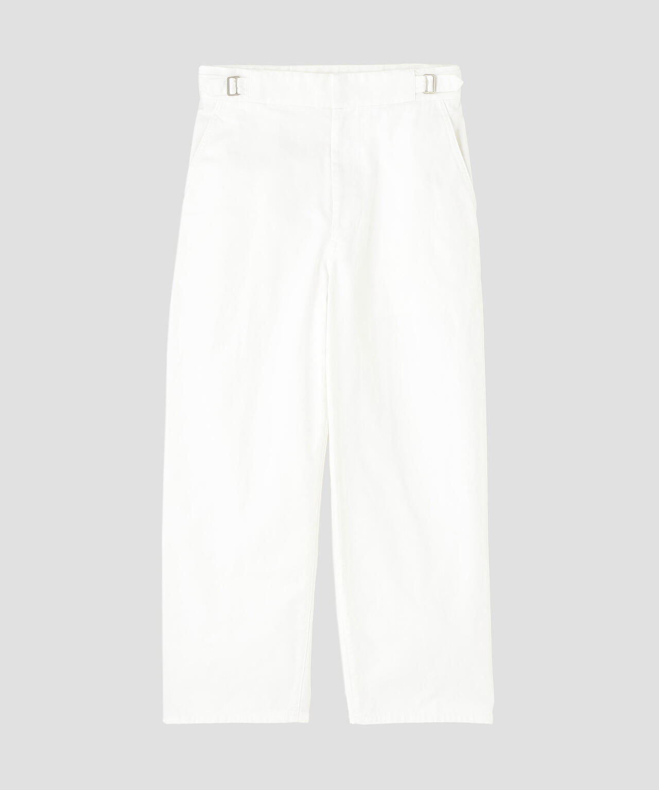 Y / ORGANIC COTTON CHINO ADJUSTER TROUSERS