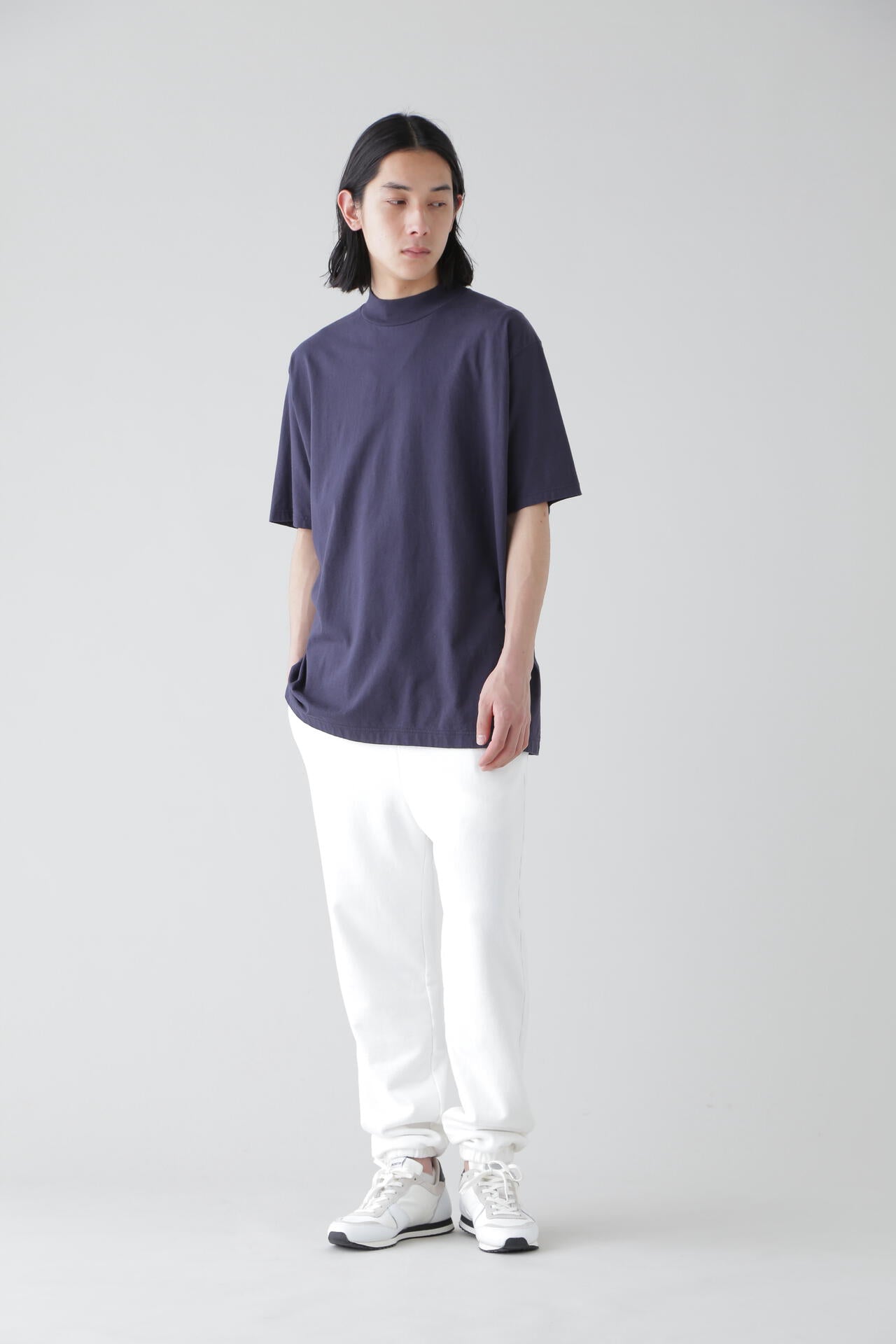 Y / ORGANIC COTTON BLEND HEAVY WEIGHT FLEECE TROUSERS