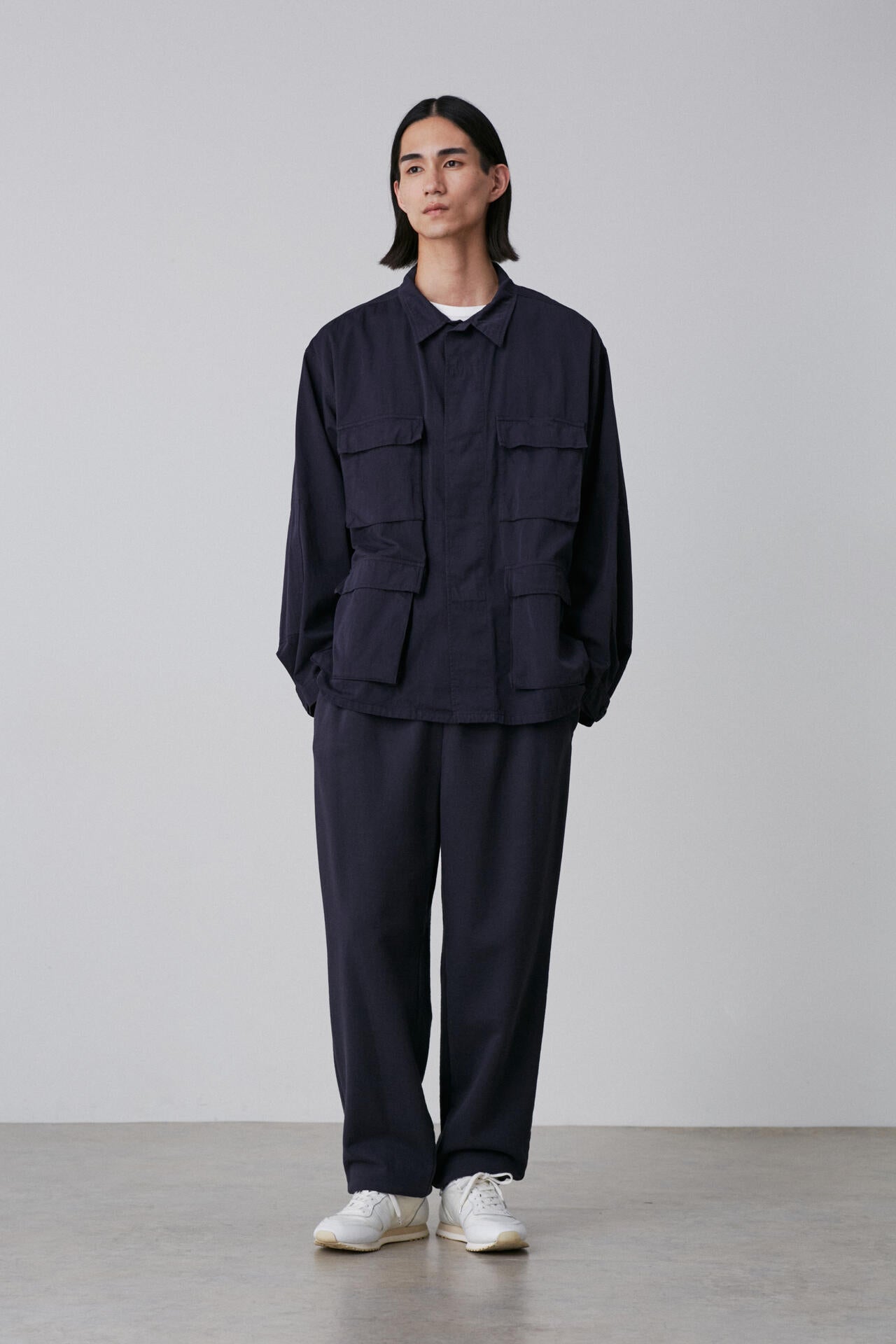 Y / ORGANIC COTTON BLEND HEAVY WEIGHT FLEECE TROUSERS