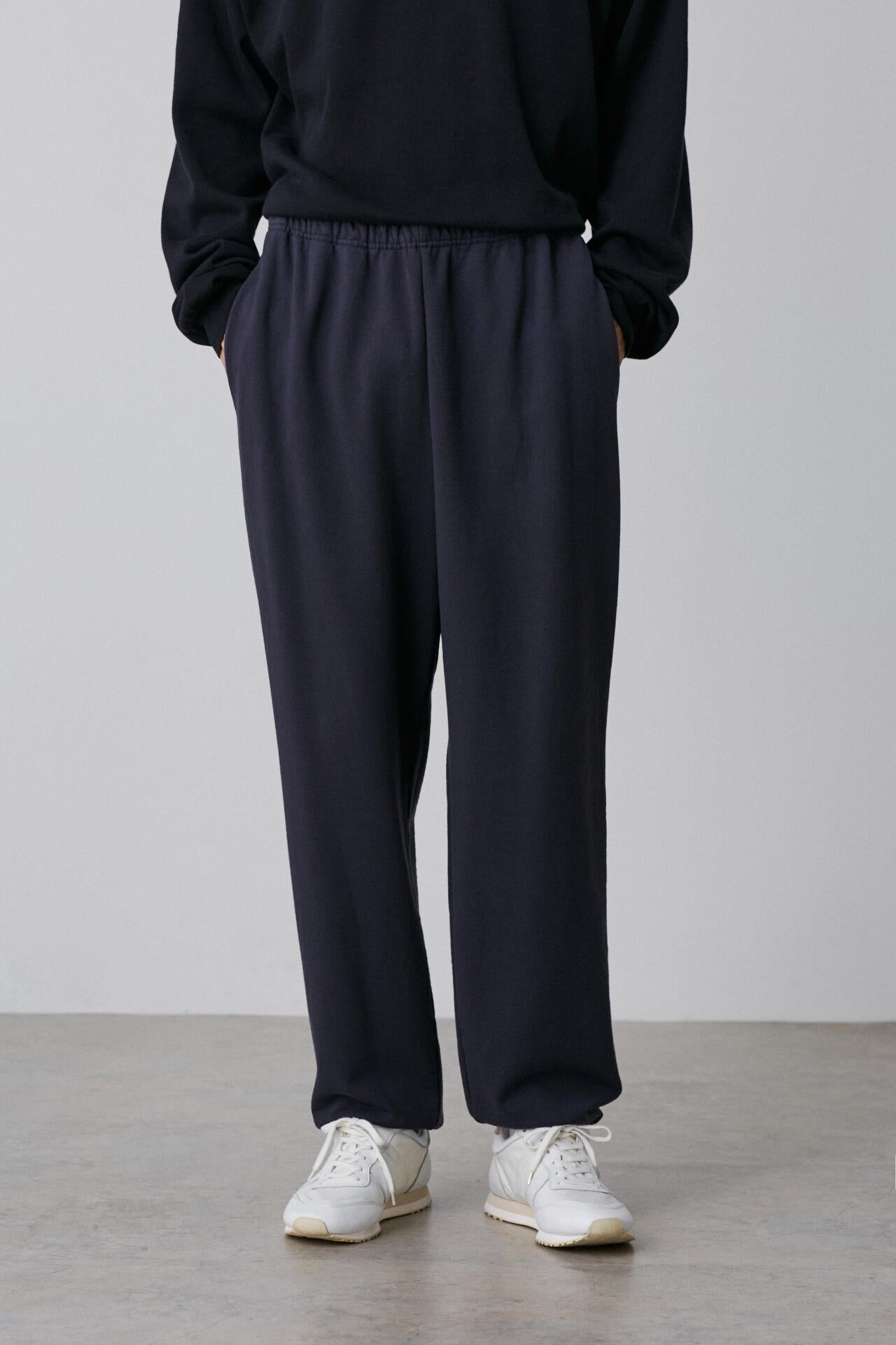 Y / ORGANIC COTTON BLEND HEAVY WEIGHT FLEECE TROUSERS