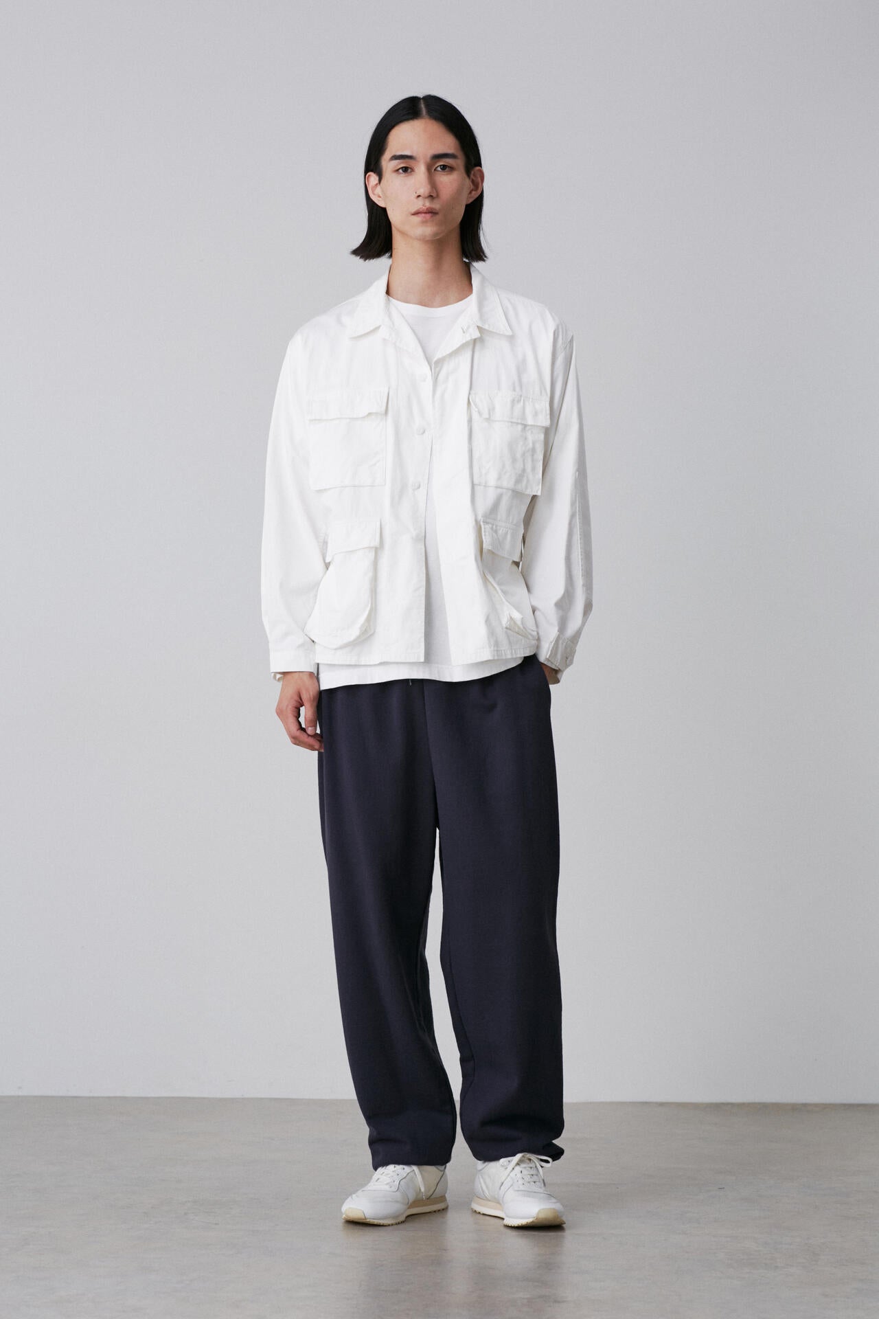 Y / ORGANIC COTTON BLEND HEAVY WEIGHT FLEECE TROUSERS
