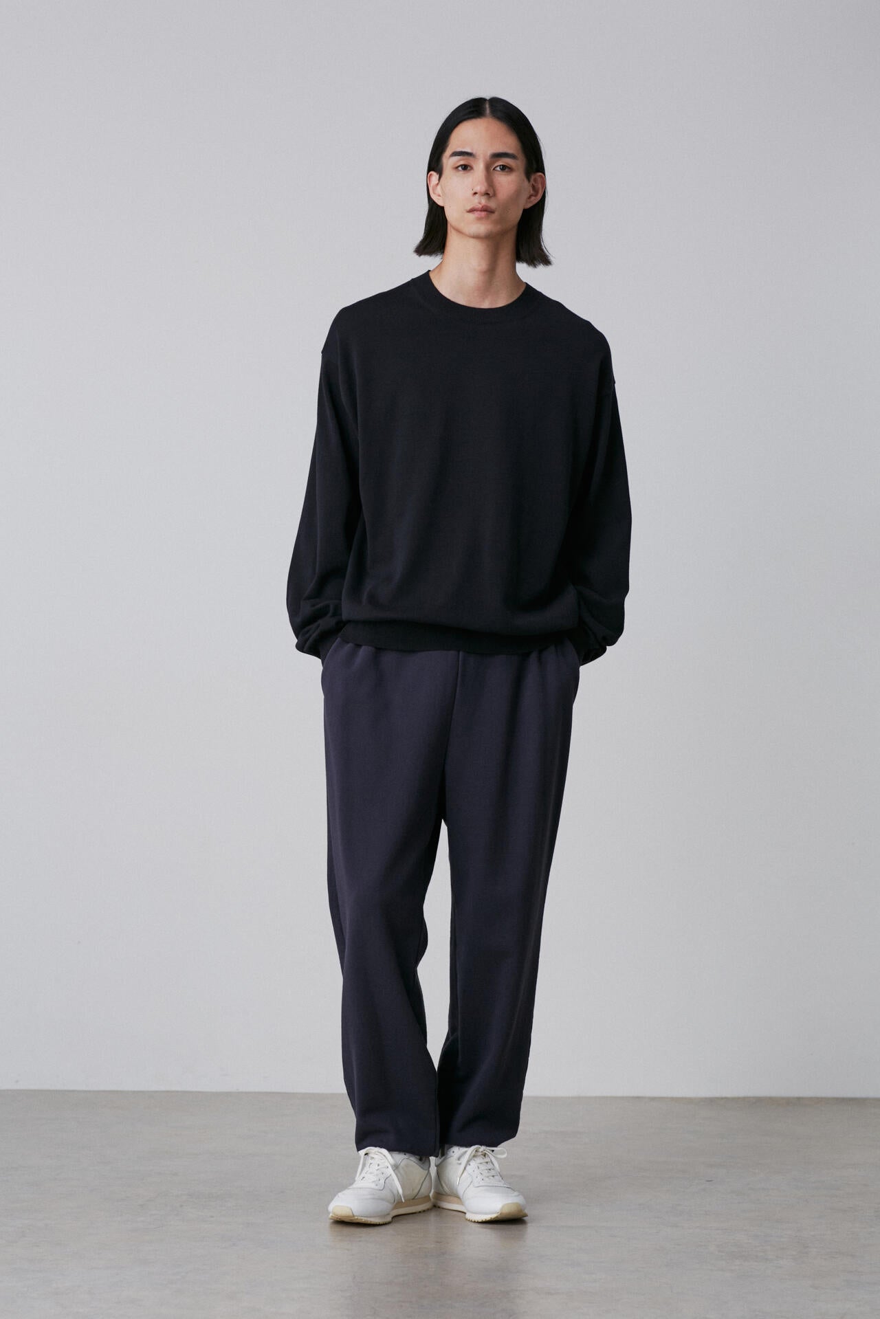 Y / ORGANIC COTTON BLEND HEAVY WEIGHT FLEECE TROUSERS