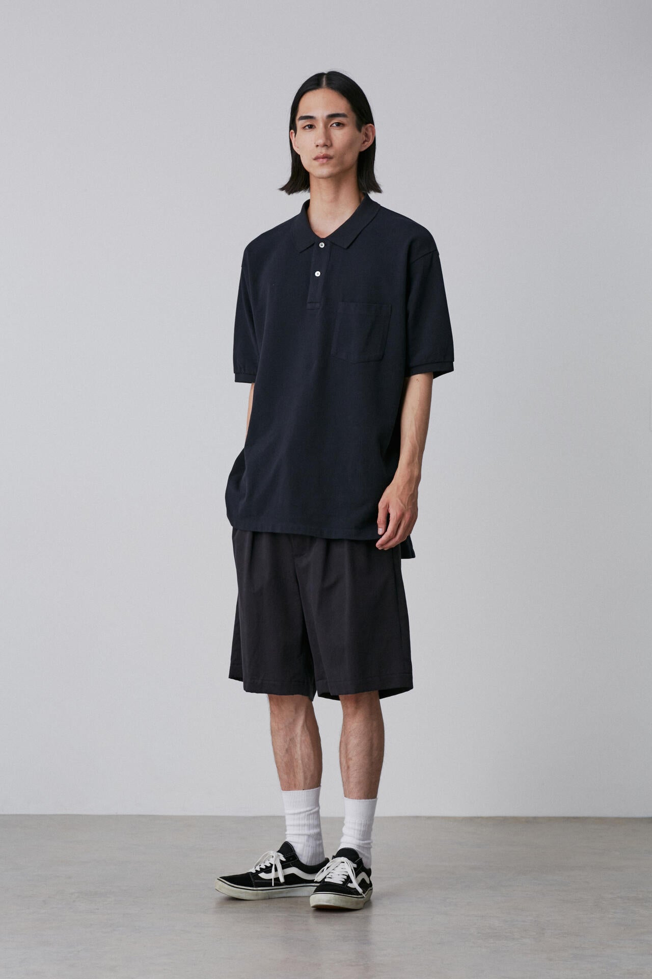 Y / ORGANIC COTTON TENCEL CHINO SHORTS
