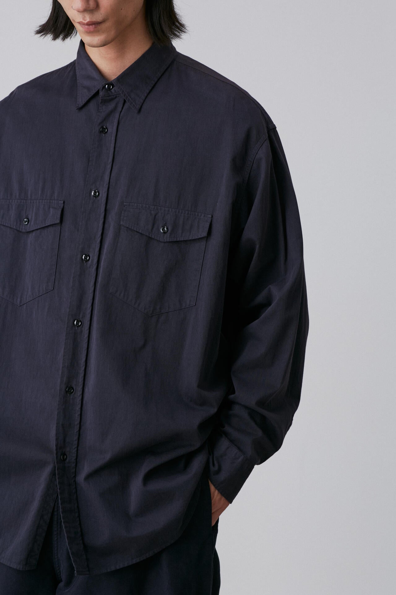 Y / ORGANIC COTTON HIGH DENSITY SATIN SHIRT