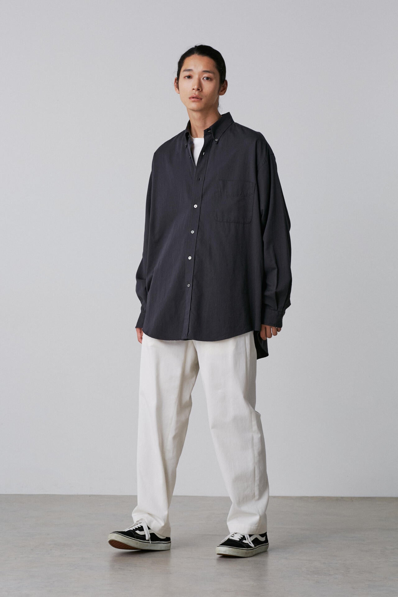 Y / ORGANIC COTTON WASHER SATIN SHIRT