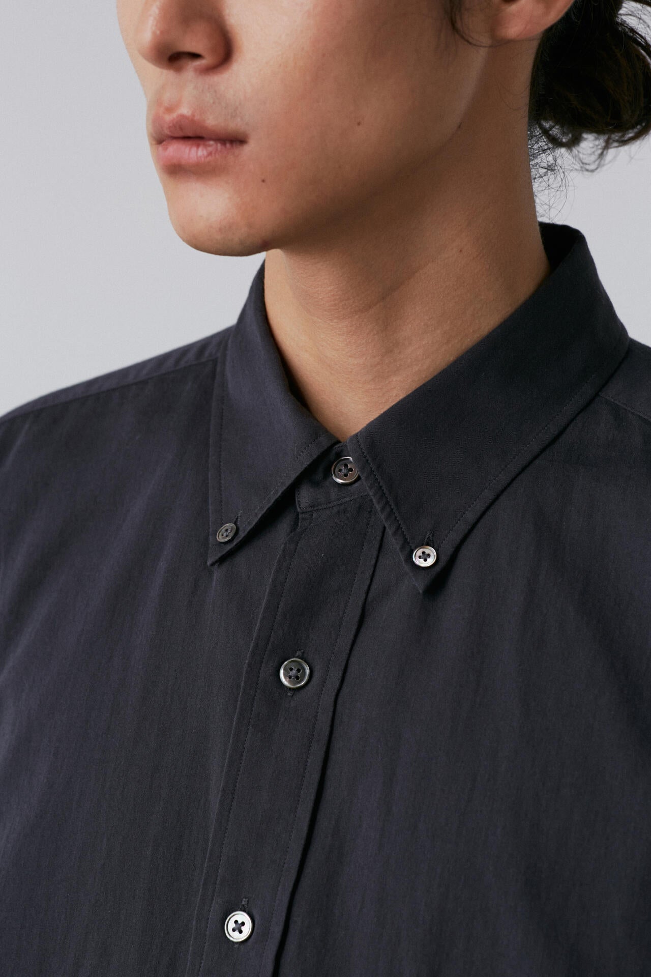 Y / ORGANIC COTTON WASHER SATIN SHIRT