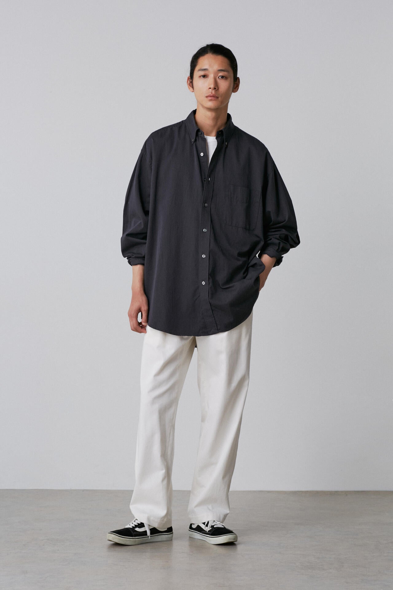 Y / ORGANIC COTTON WASHER SATIN SHIRT