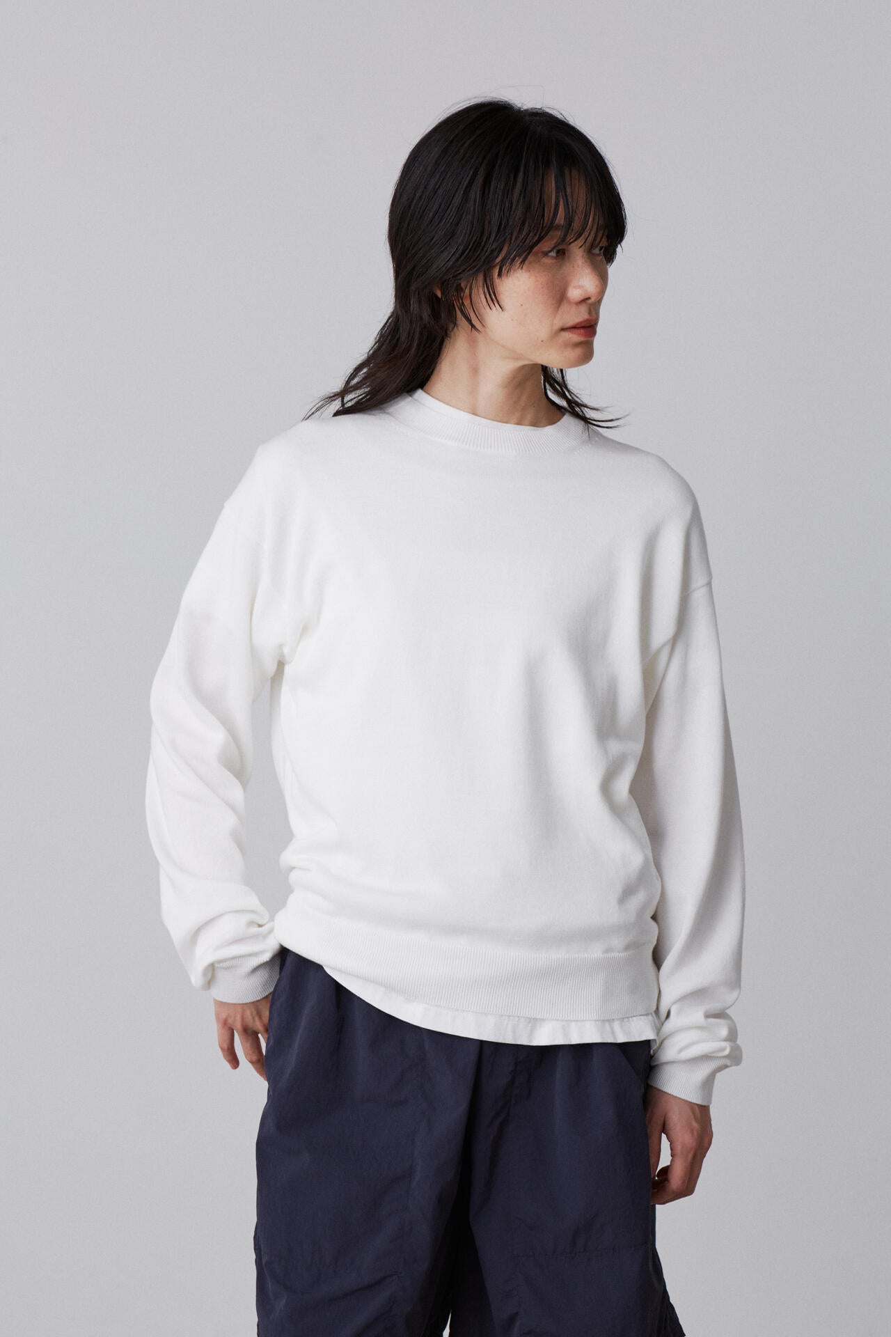 Y / ORGANIC COTTON KNIT PULL OVER