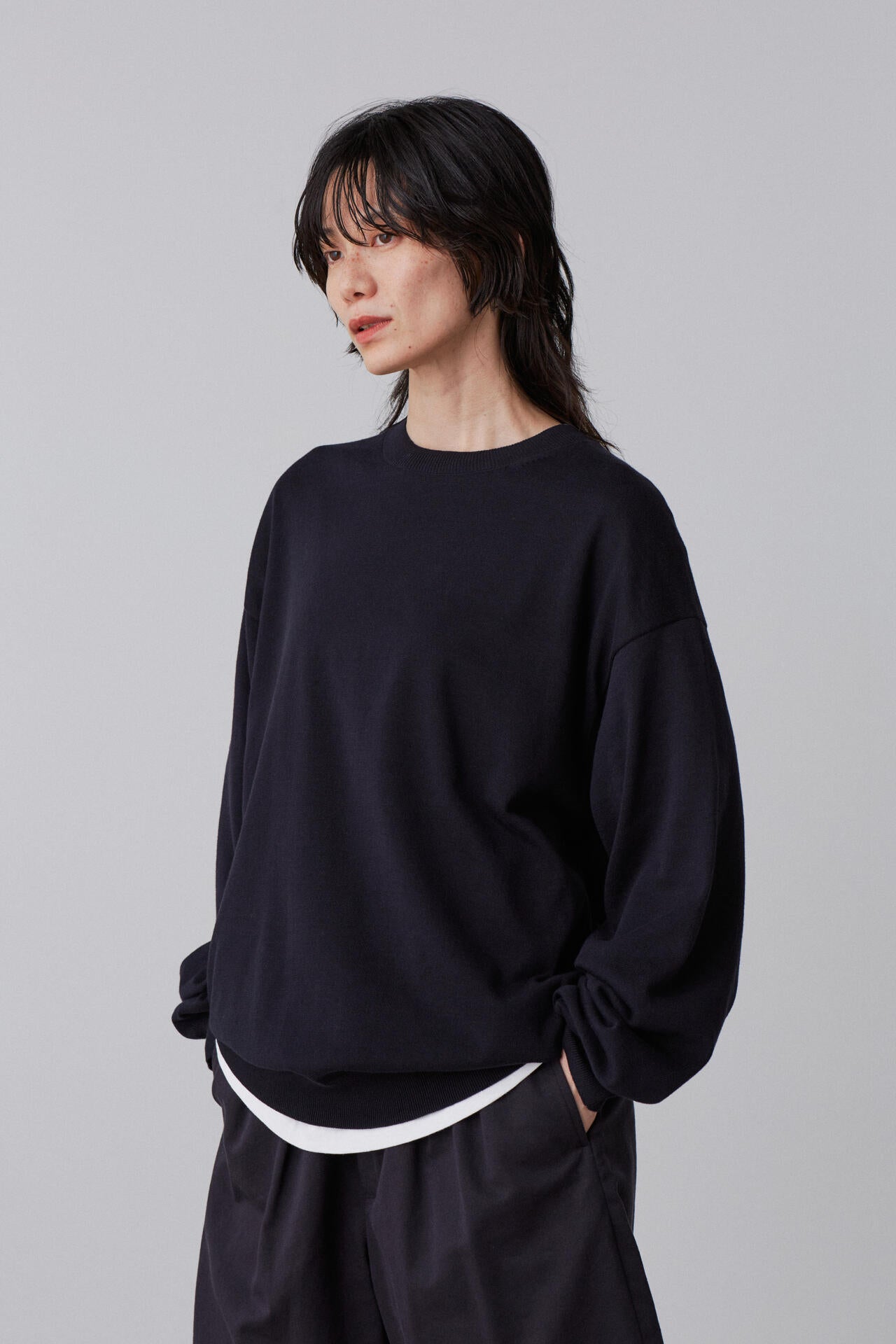 Y / ORGANIC COTTON KNIT PULL OVER