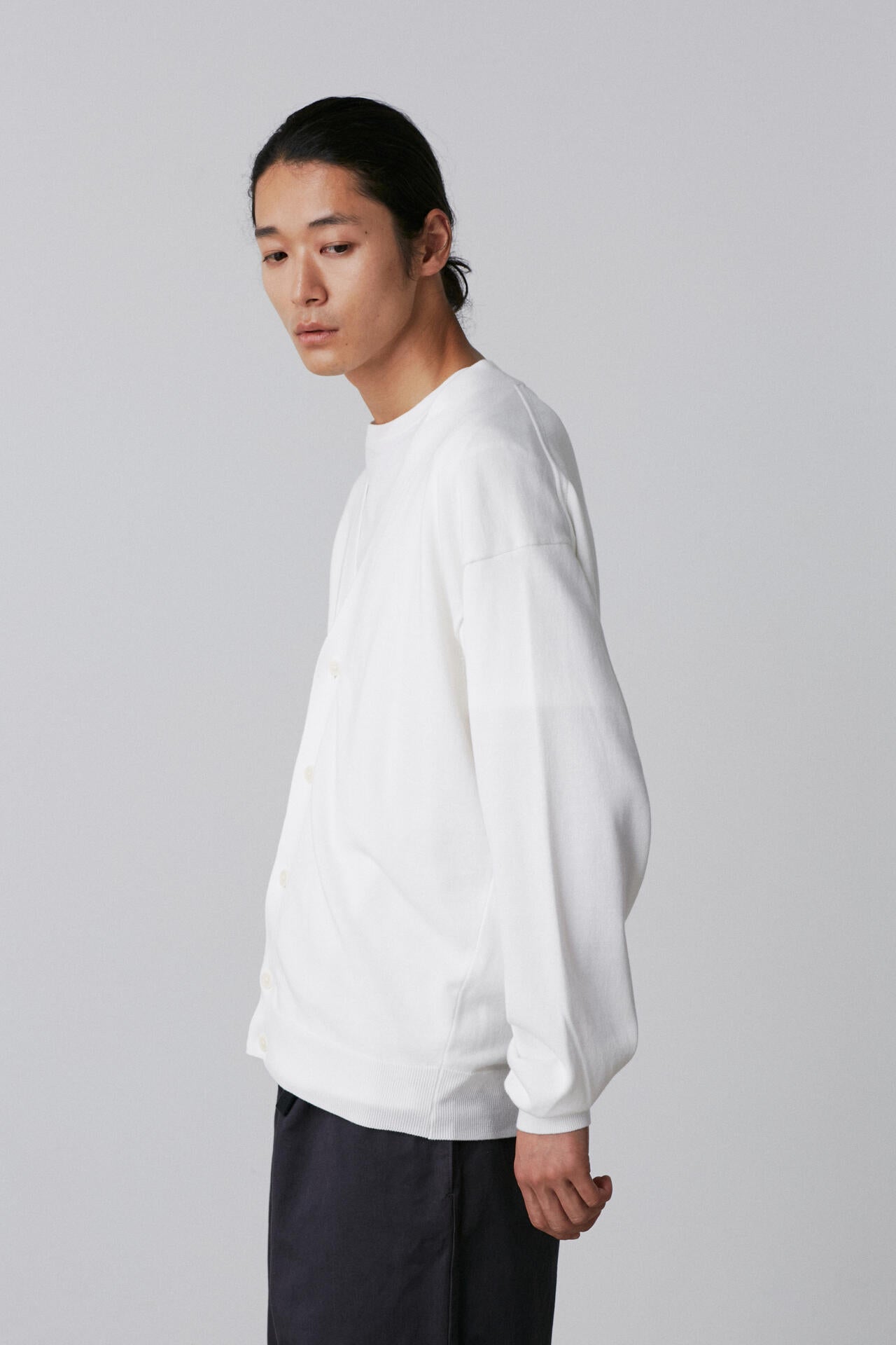 Y / ORGANIC COTTON KNIT CARDIGAN
