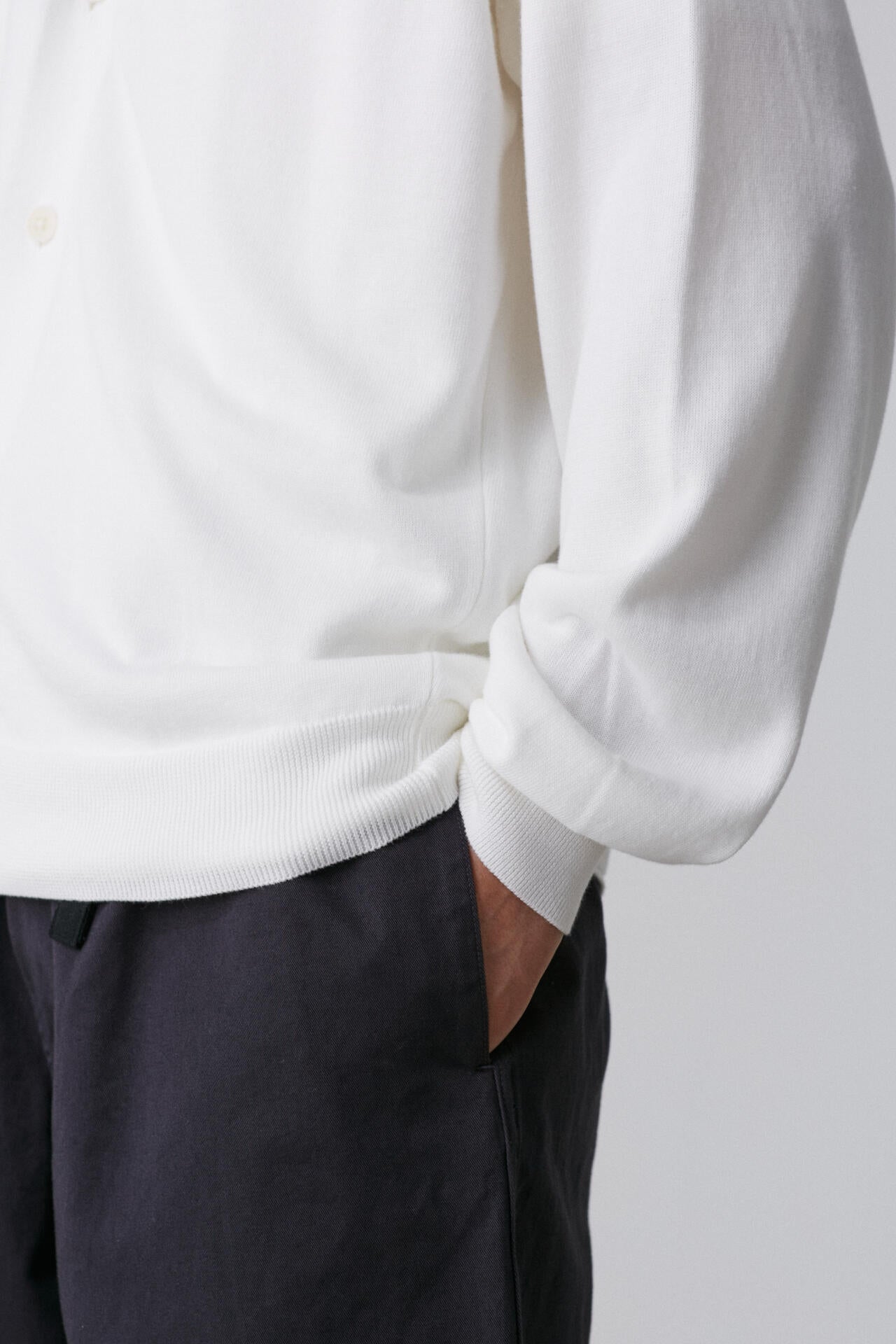 Y / ORGANIC COTTON KNIT CARDIGAN