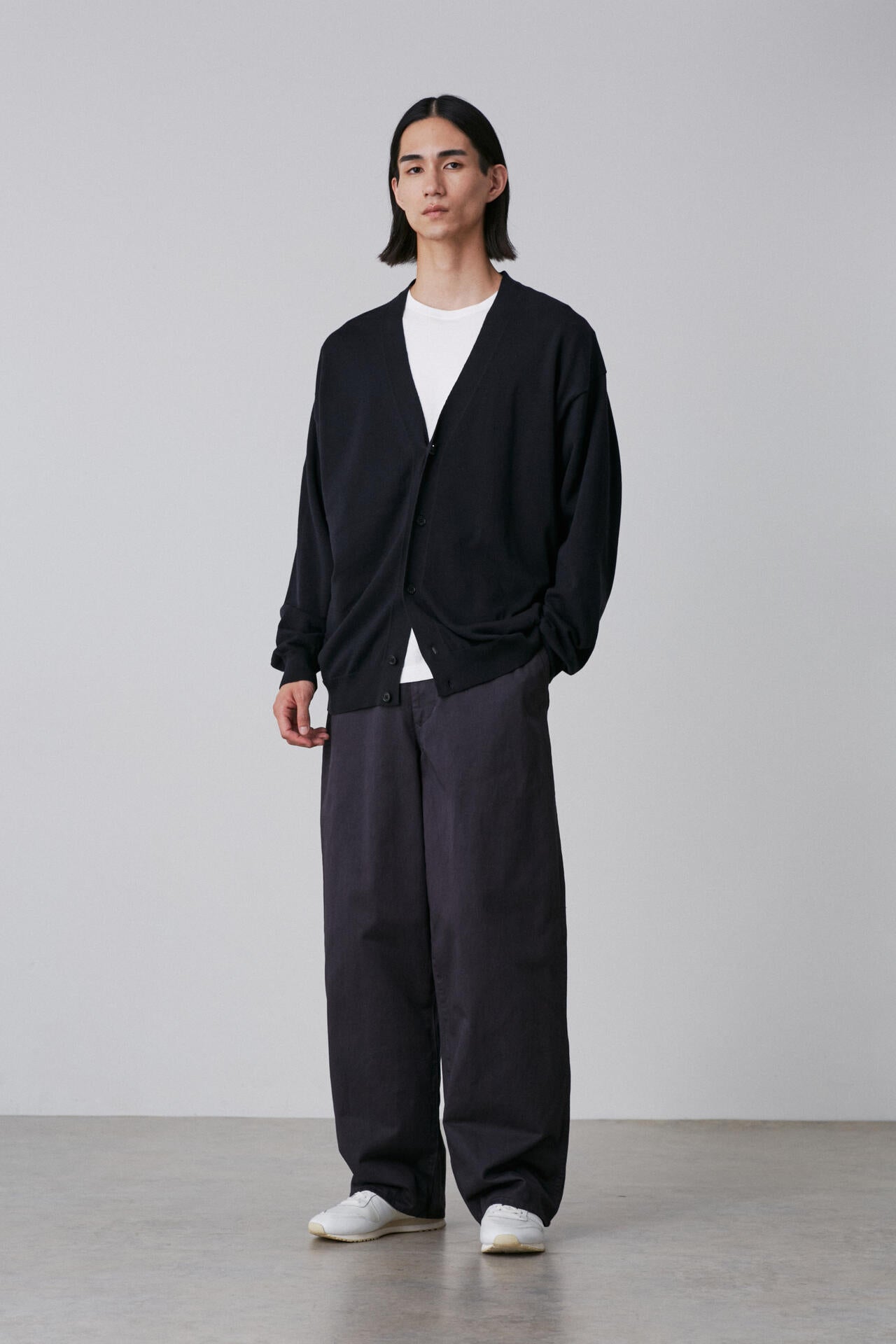 Y / ORGANIC COTTON KNIT CARDIGAN