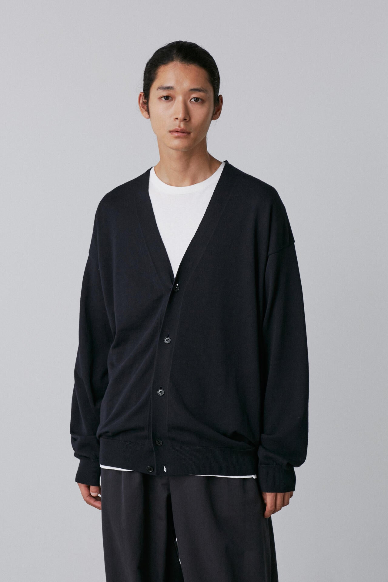 Y / ORGANIC COTTON KNIT CARDIGAN