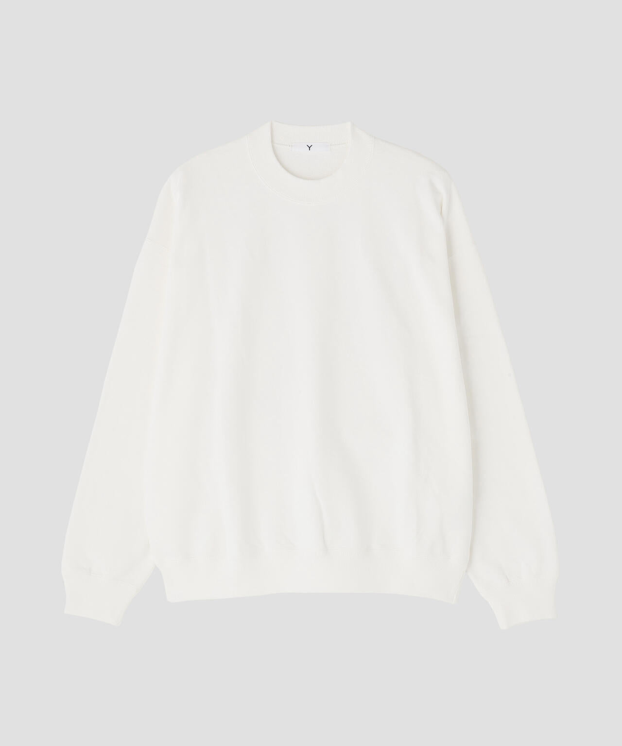 Y / ORGANIC COTTON BLEND HEAVY WEIGHT FLEECE CREW NECK