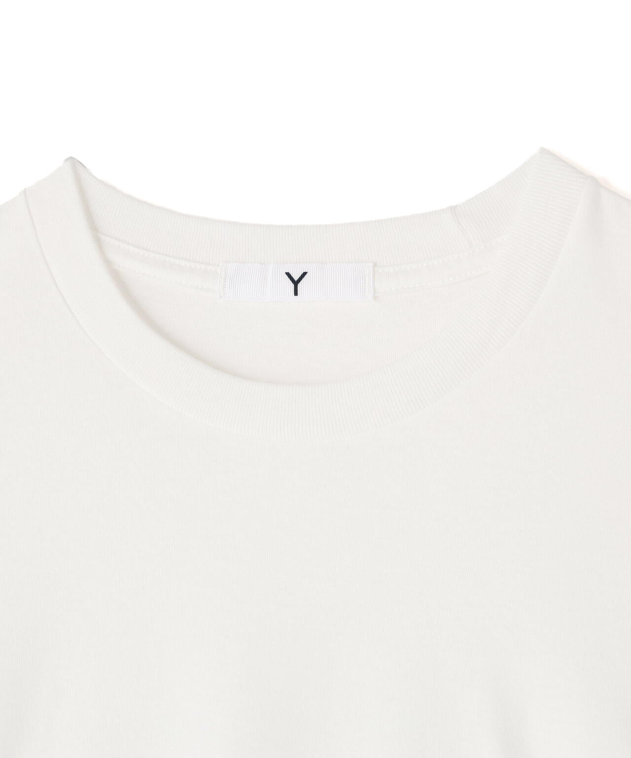 Y / ORGANIC COTTON JERSEY LONG SLEEVE T‐SHIRT