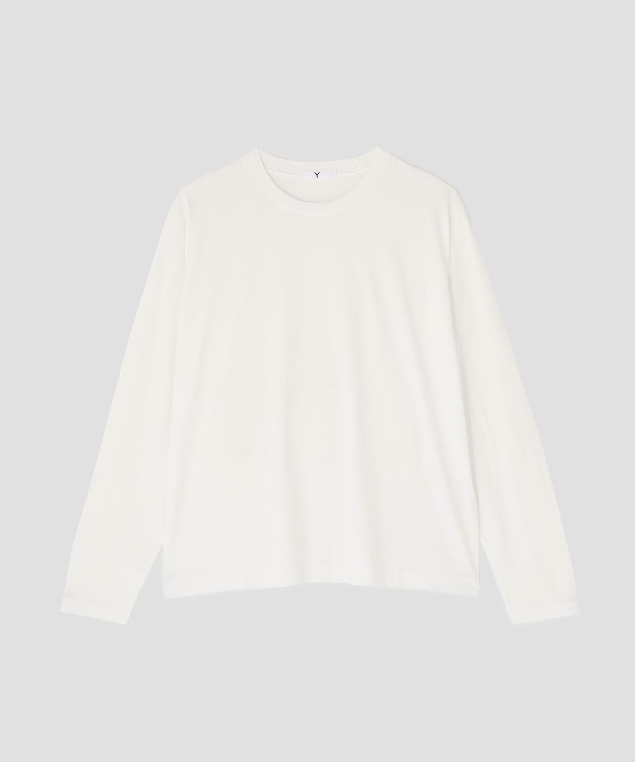 Y / ORGANIC COTTON JERSEY LONG SLEEVE T‐SHIRT