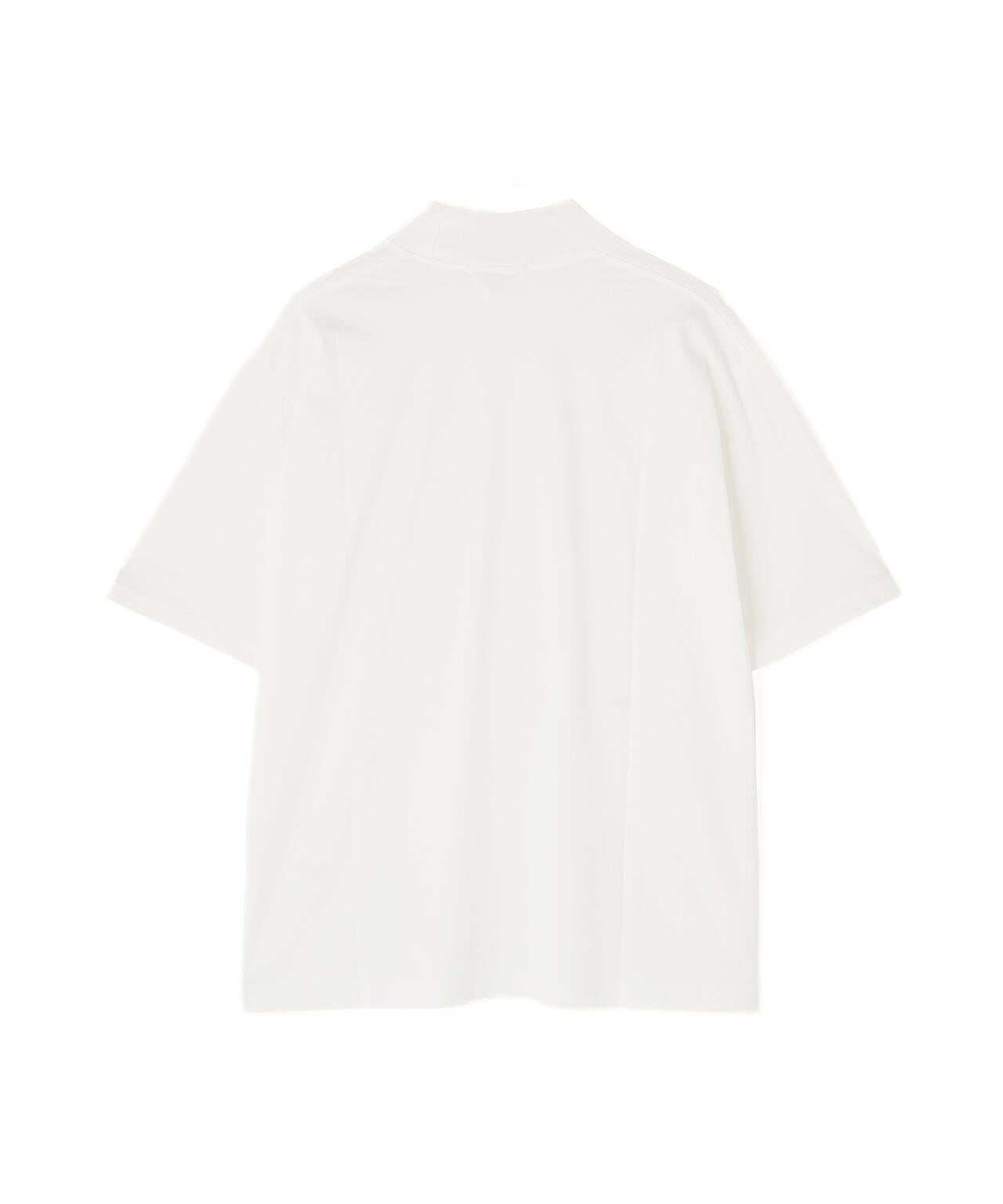 Y / ORGANIC COTTON JERSEY MOCK NECK SHORT SLEEVE T-SHIRT
