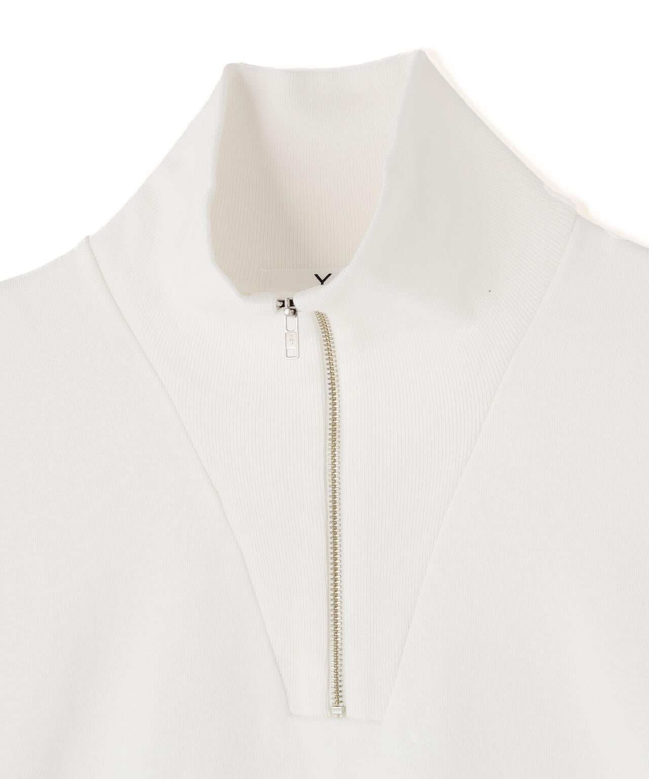 Y / ORGANIC COTTON BLEND HEAVY WEIGHT FLEECE HALF ZIP