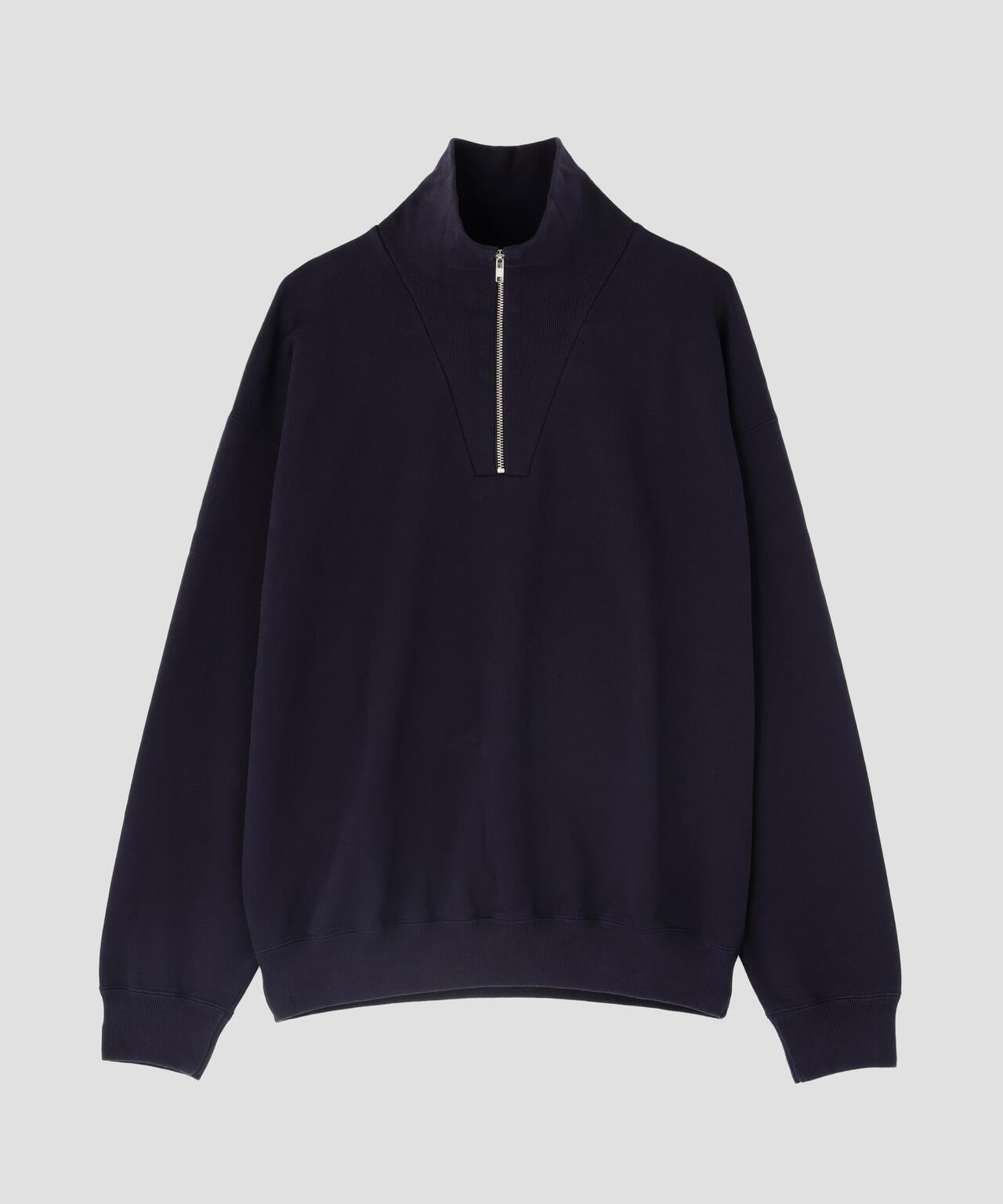 Y / ORGANIC COTTON BLEND HEAVY WEIGHT FLEECE HALF ZIP