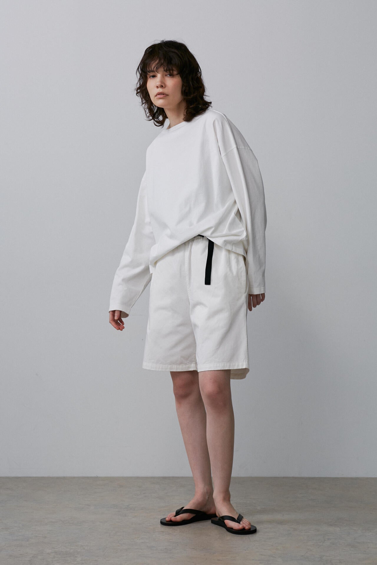 Y / ORGANIC COTTON JERSEY BOAT NECK PULL OVER