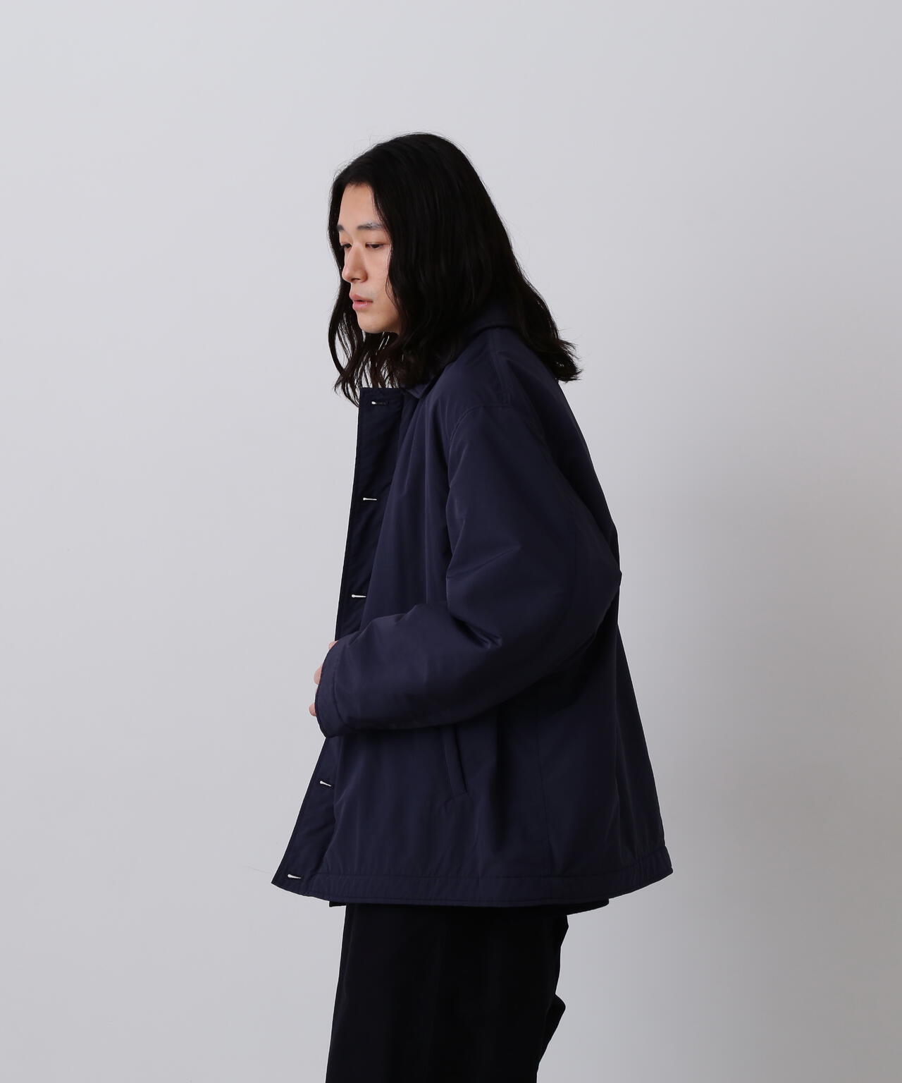 Y / RECYCLE NYLON MIX TAFFETA / RECYCLE POLYESTER FLEECE COAT