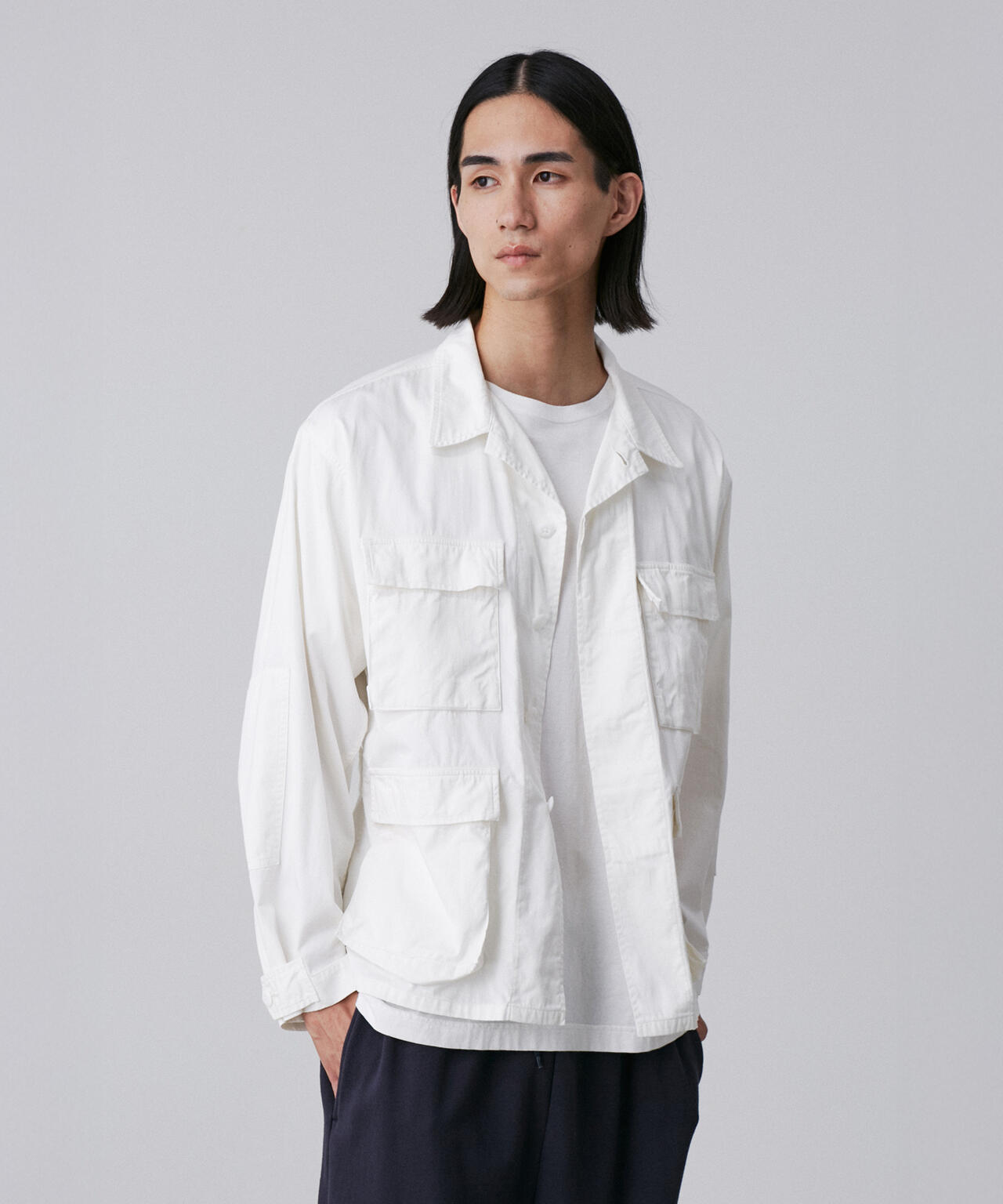 Y / ORGANIC COTTON HIGH DENSITY SATIN BLOUSON