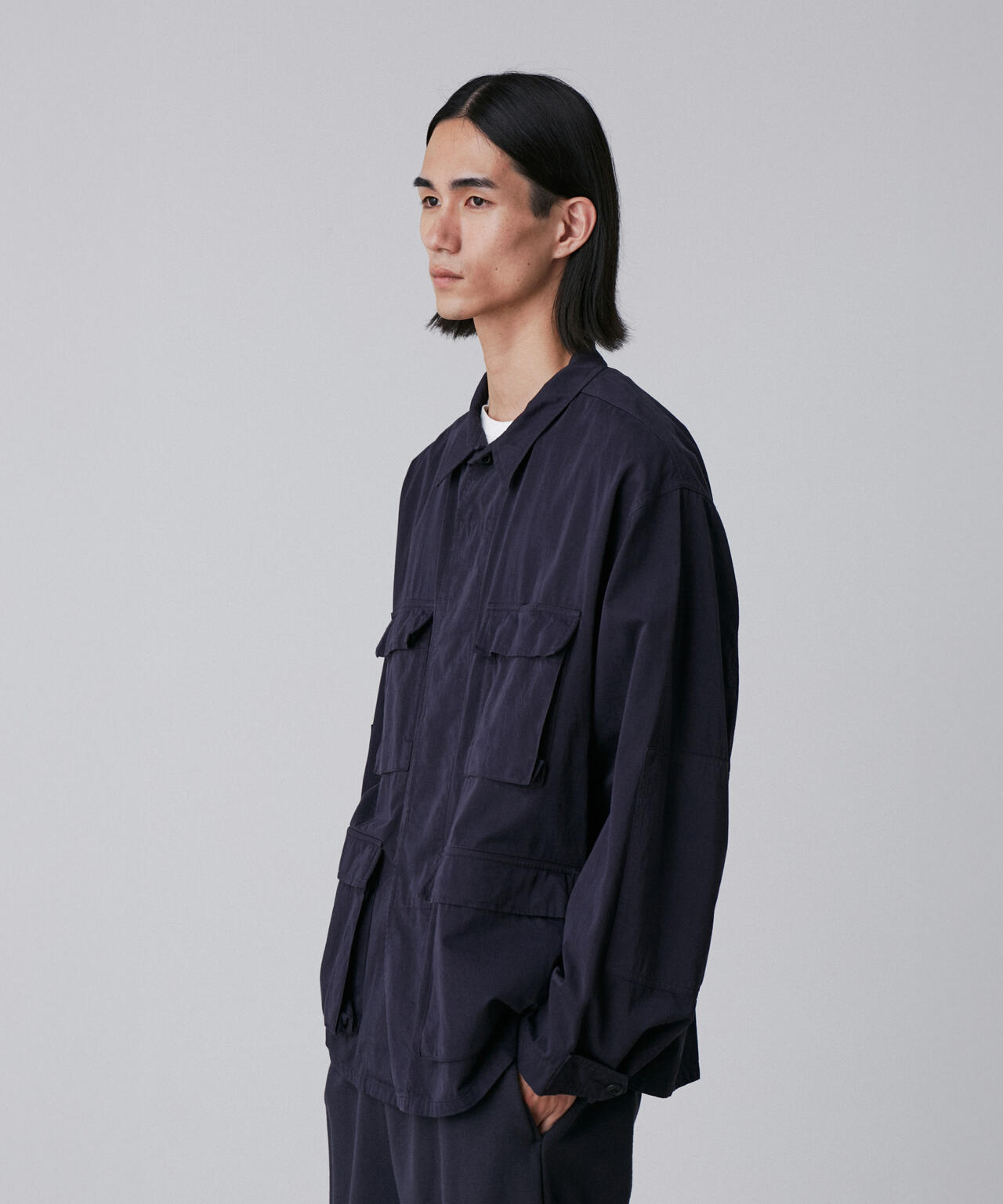 Y / ORGANIC COTTON HIGH DENSITY SATIN BLOUSON