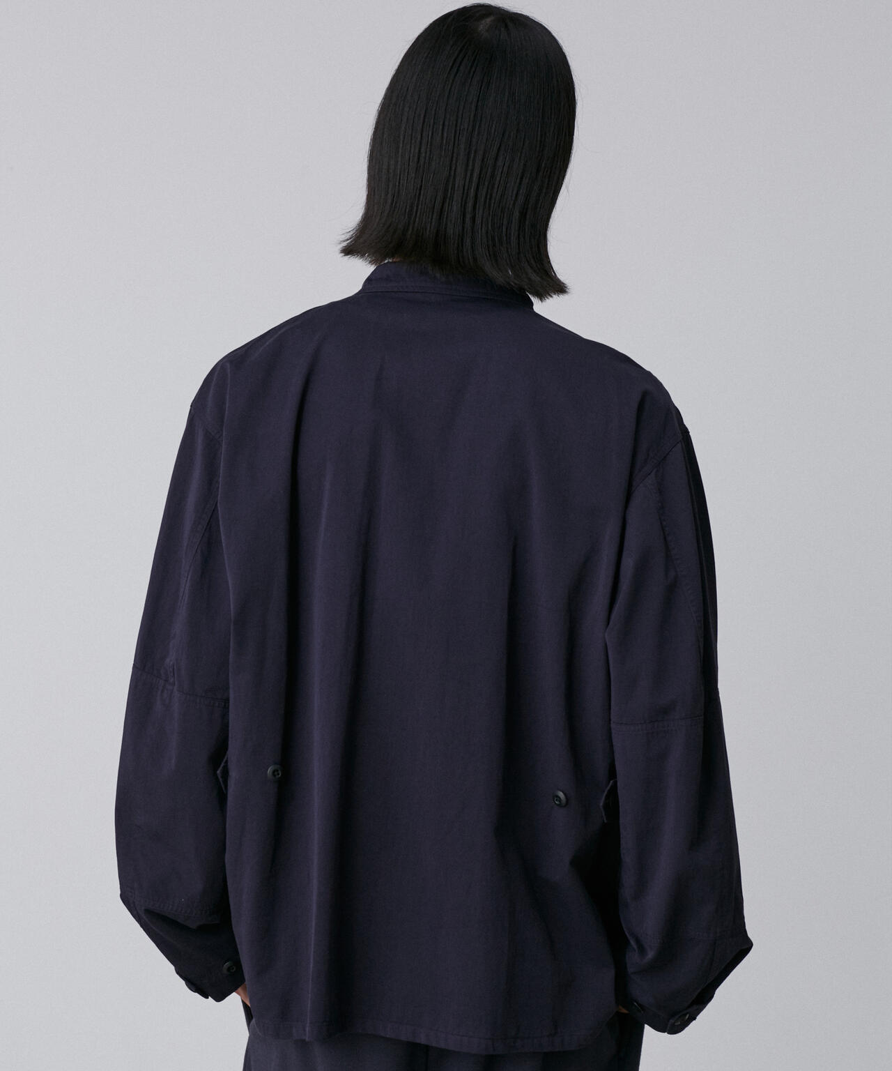 Y / ORGANIC COTTON HIGH DENSITY SATIN BLOUSON