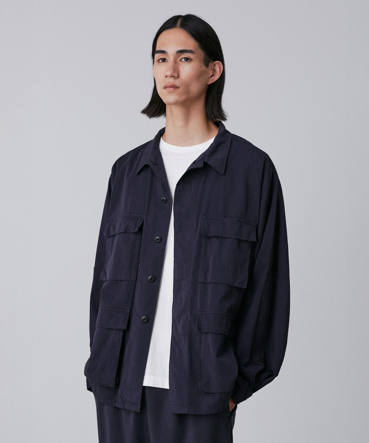 Y / ORGANIC COTTON HIGH DENSITY SATIN BLOUSON