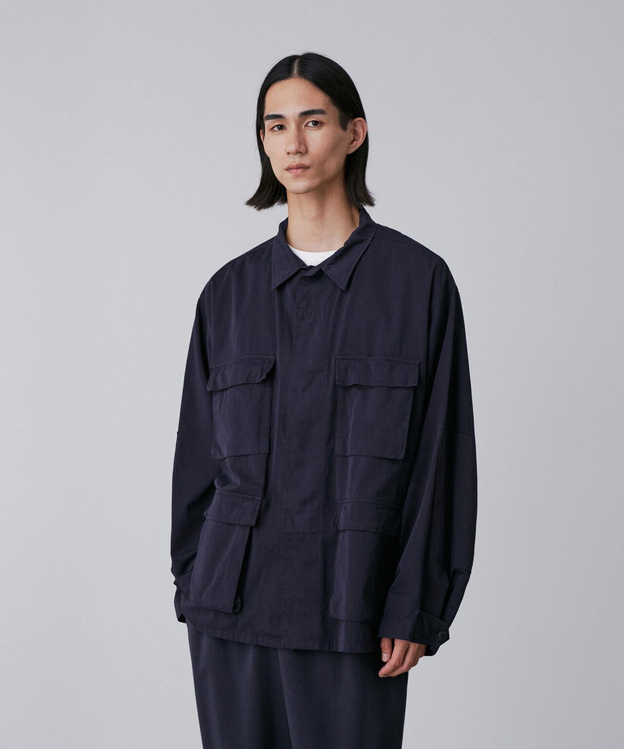 Y / ORGANIC COTTON HIGH DENSITY SATIN BLOUSON