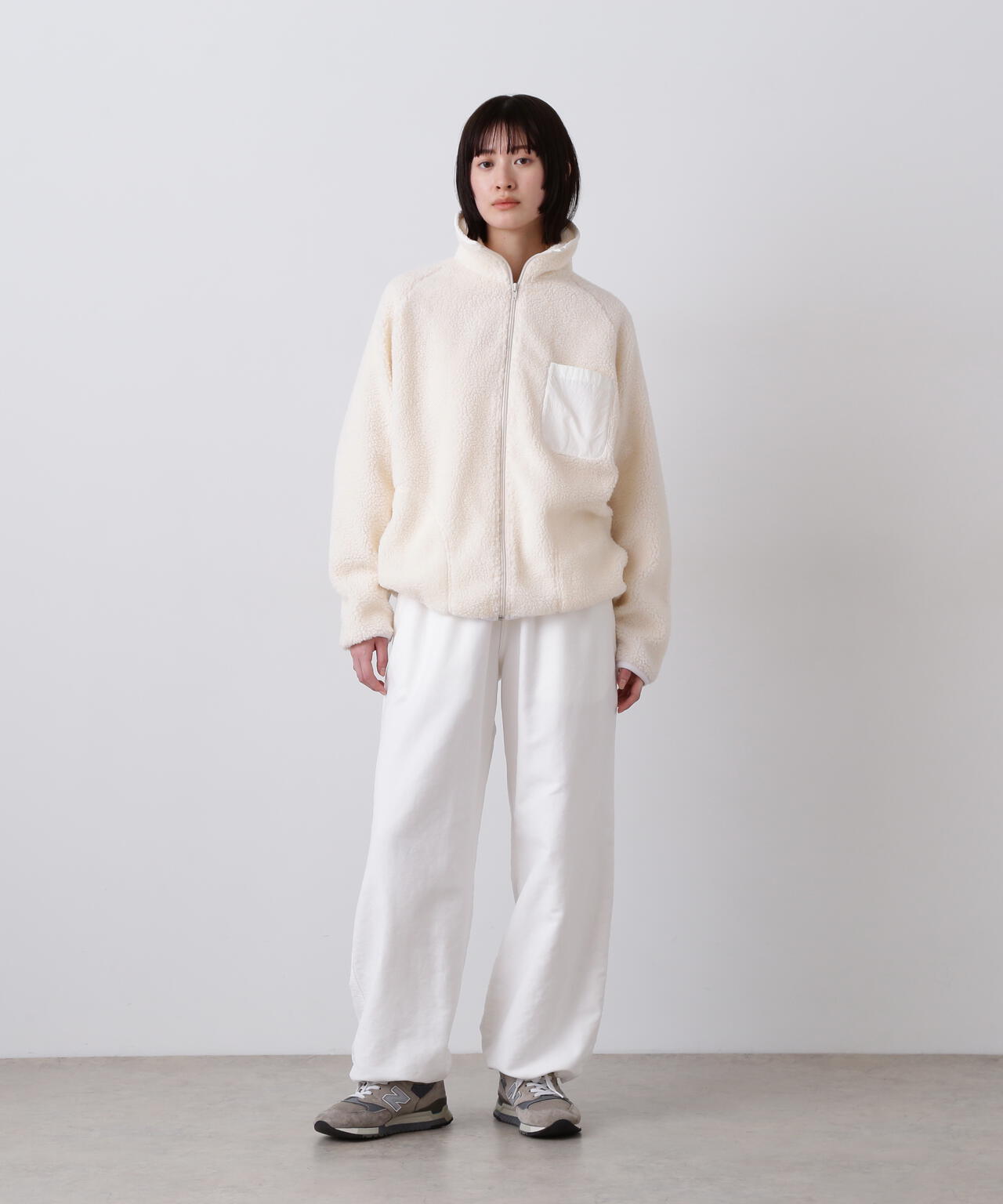 Y / RECYCLE POLYESTER BOA BLOUSON