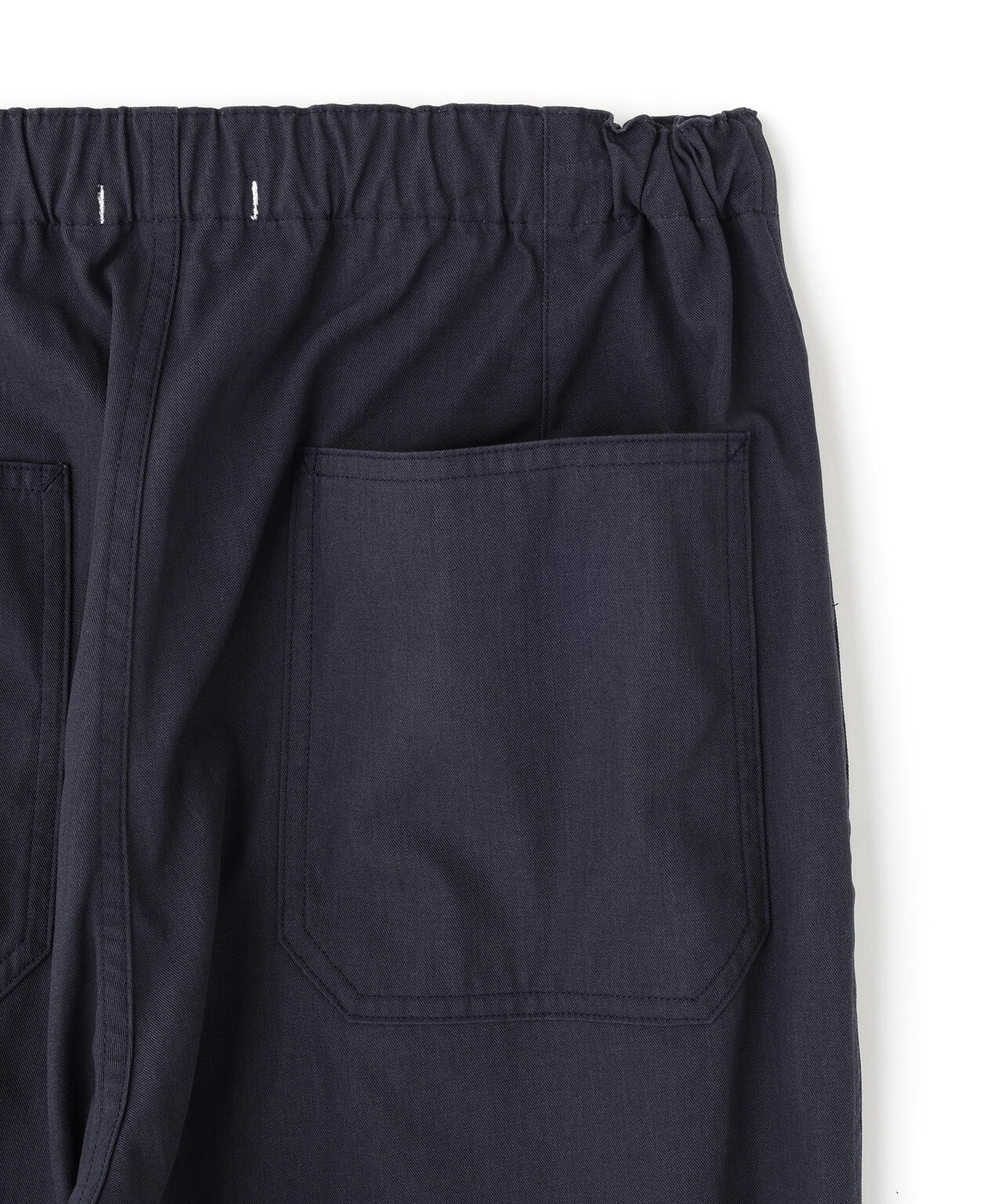 Y / ORGANIC COTTON / RECYCLE POLYESTER TWILL TAPERED EASY TROUSERS