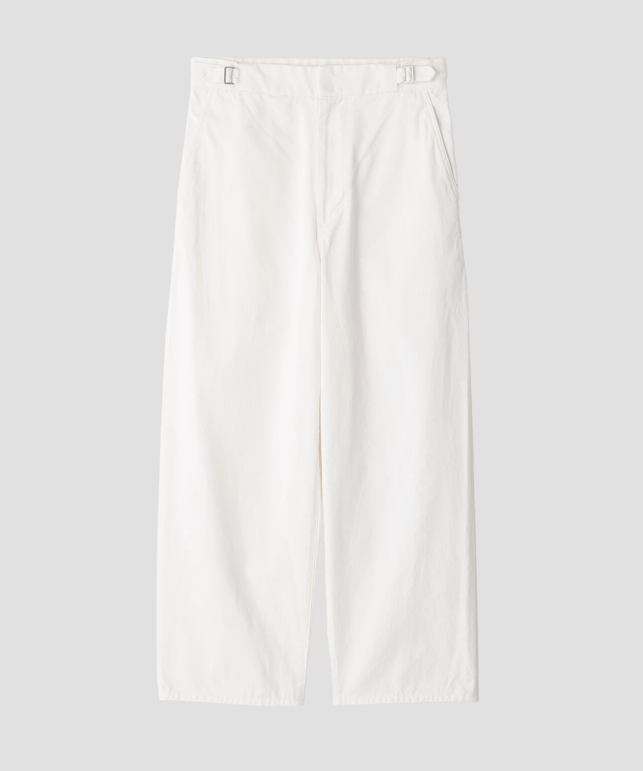 Y / ORGANIC COTTON CHINO ADJUSTER TROUSERS