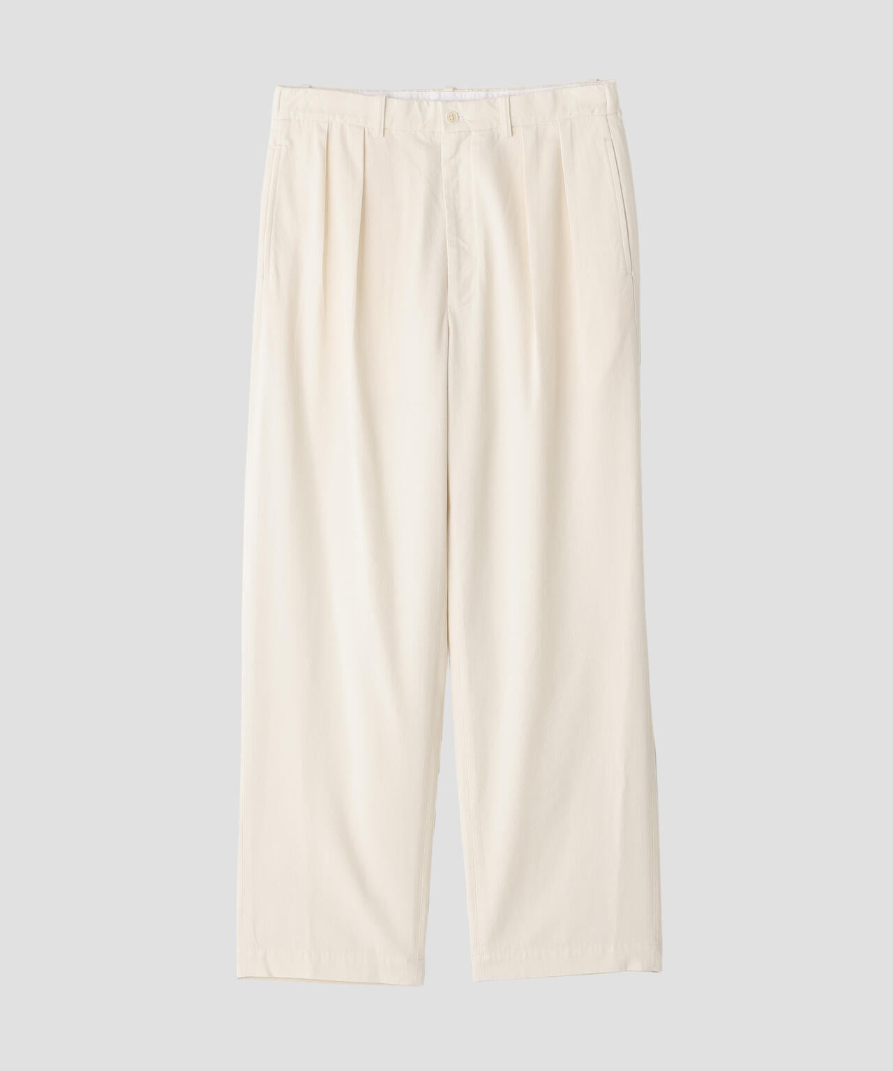 Y / ORGANIC COTTON TENCEL CHINO TROUSERS