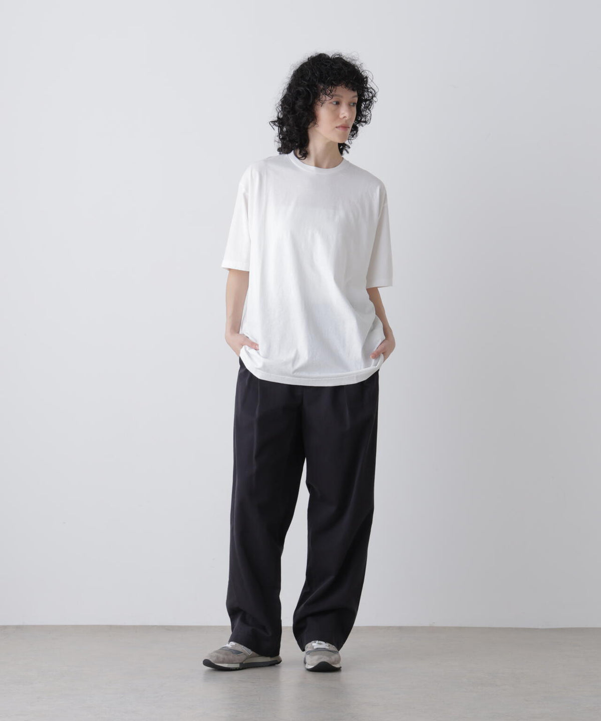 Y / ORGANIC COTTON TENCEL CHINO TROUSERS