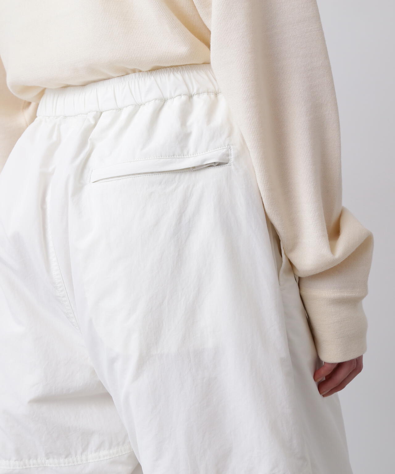 Y / RECYCLE NYLON MIX TAFFETA / RECYCLE POLYESTER FLEECE TROUSERS