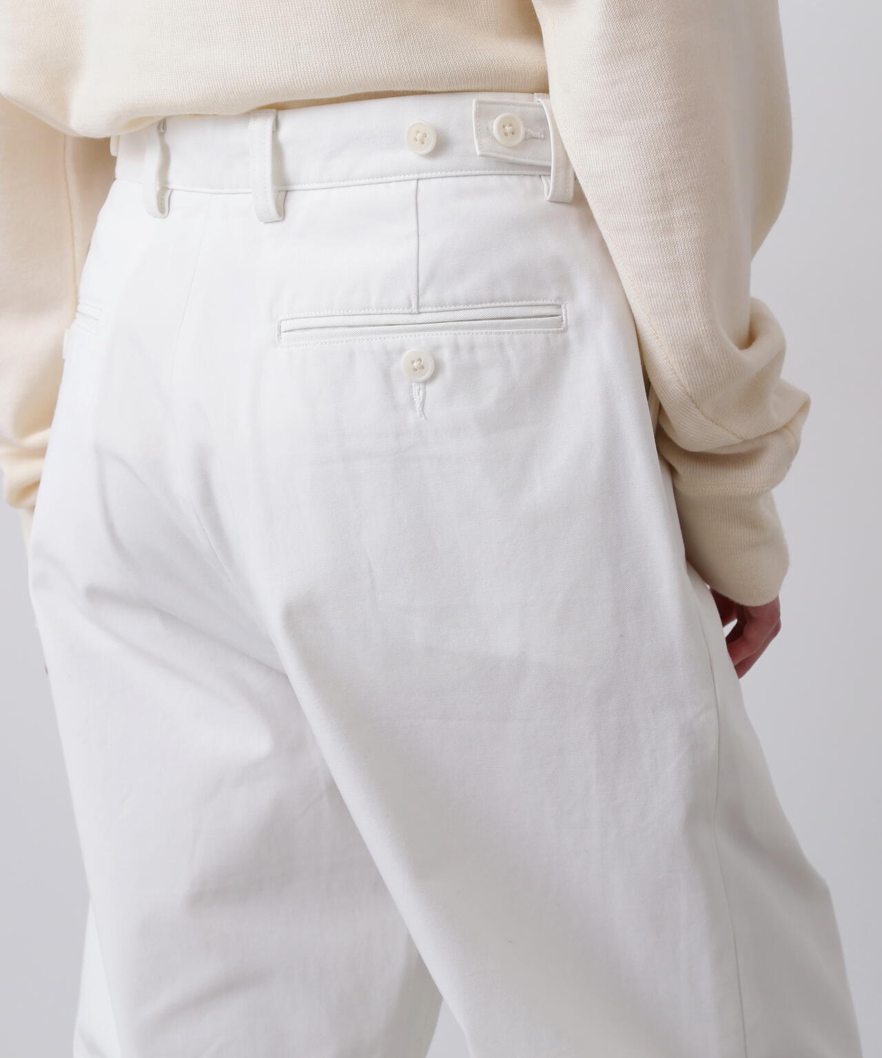Y / ORGANIC COTTON / RECYCLE POLYESTER TWILL ADJUSTER TROUSERS